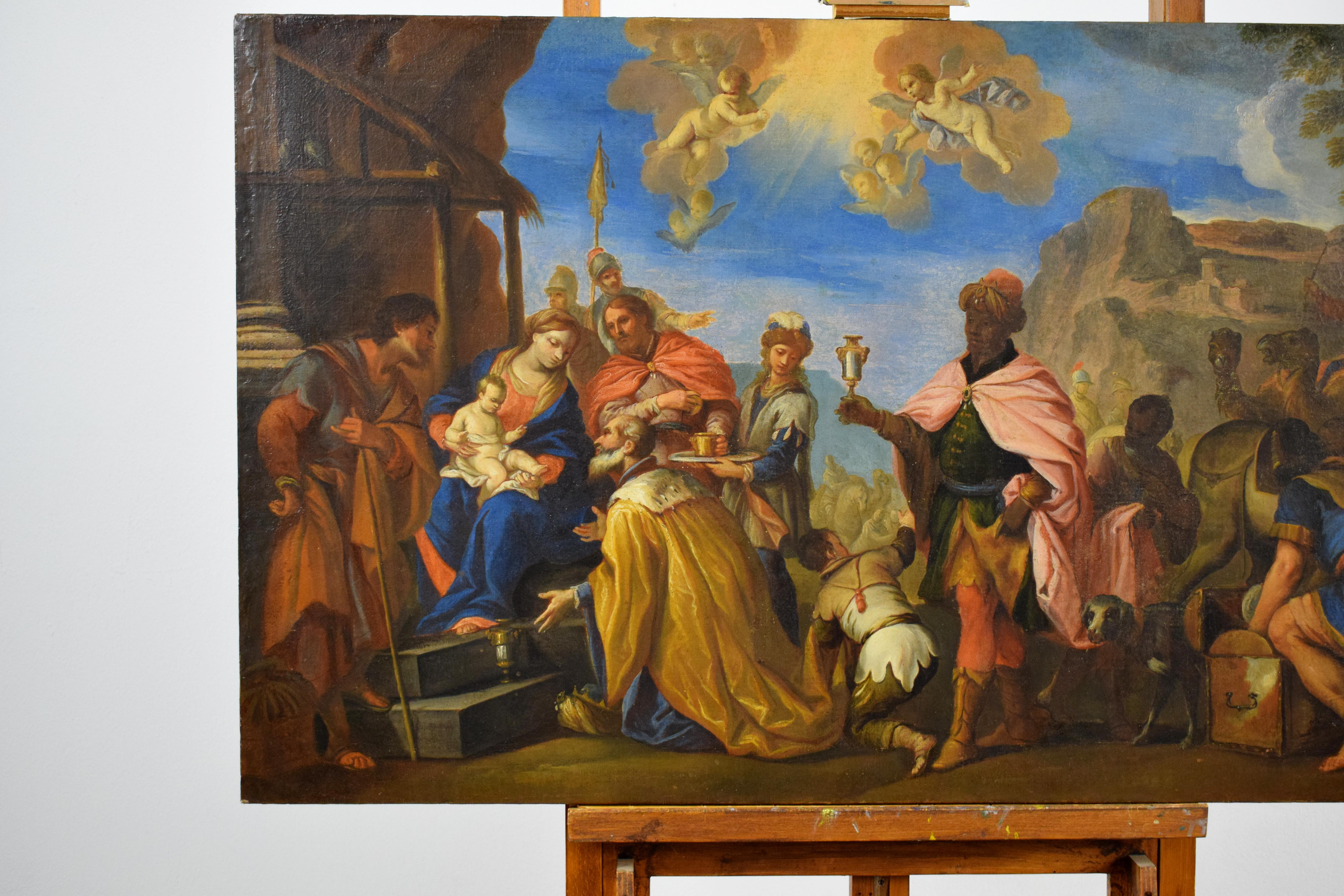 17th Century Painting by Italian School, Adoration of the Magi 7