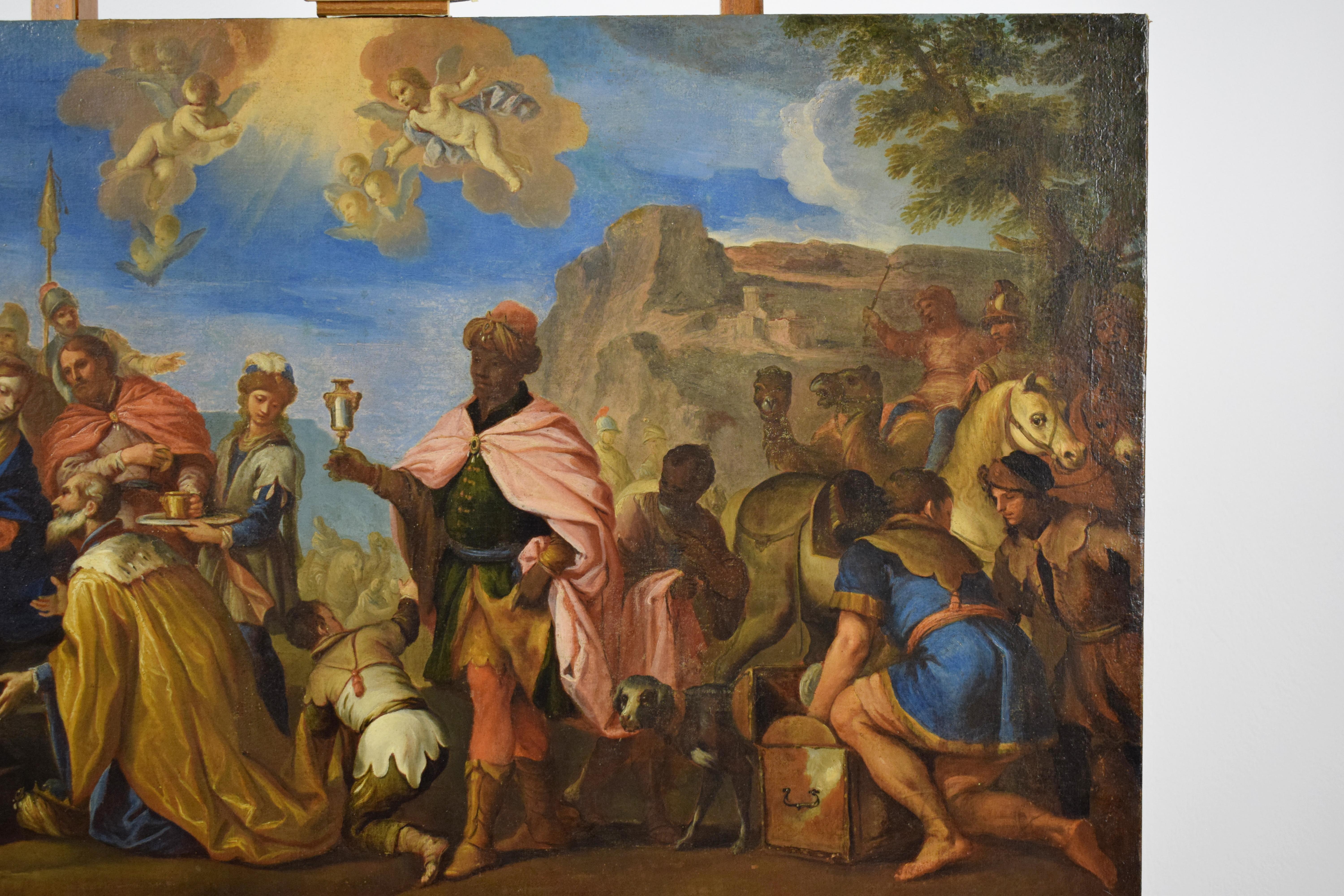 17th Century Painting by Italian School, Adoration of the Magi 1