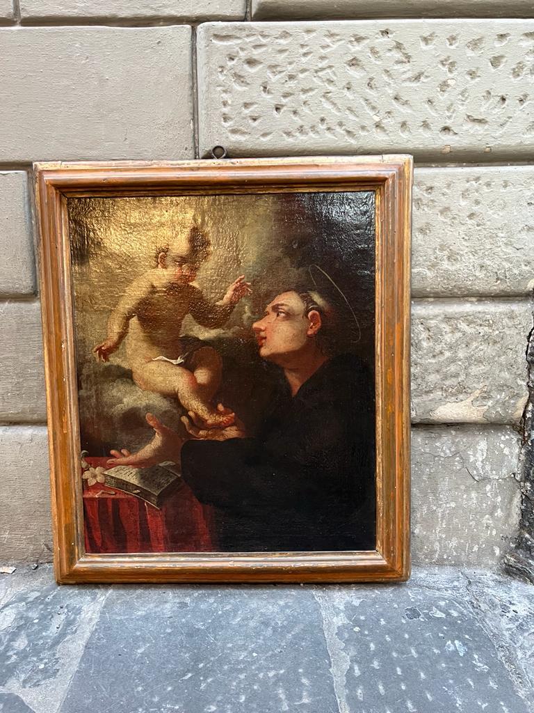 17th century painting depicting Saint Anthony of Padua For Sale 5