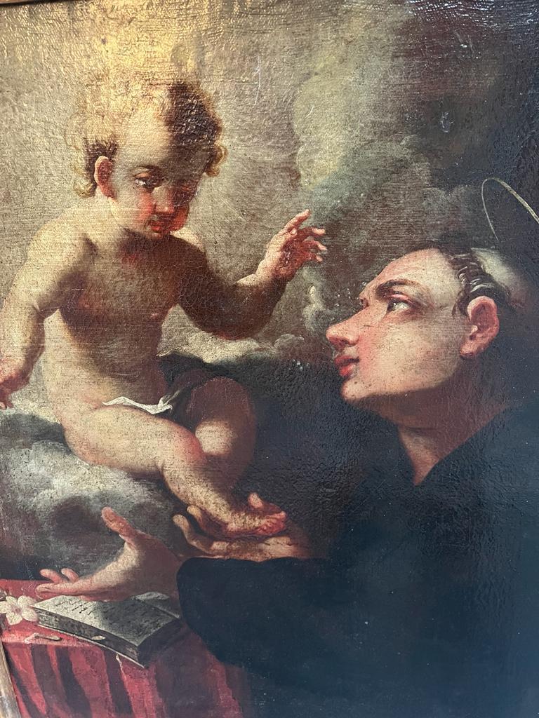 17th century painting depicting Saint Anthony of Padua For Sale 1