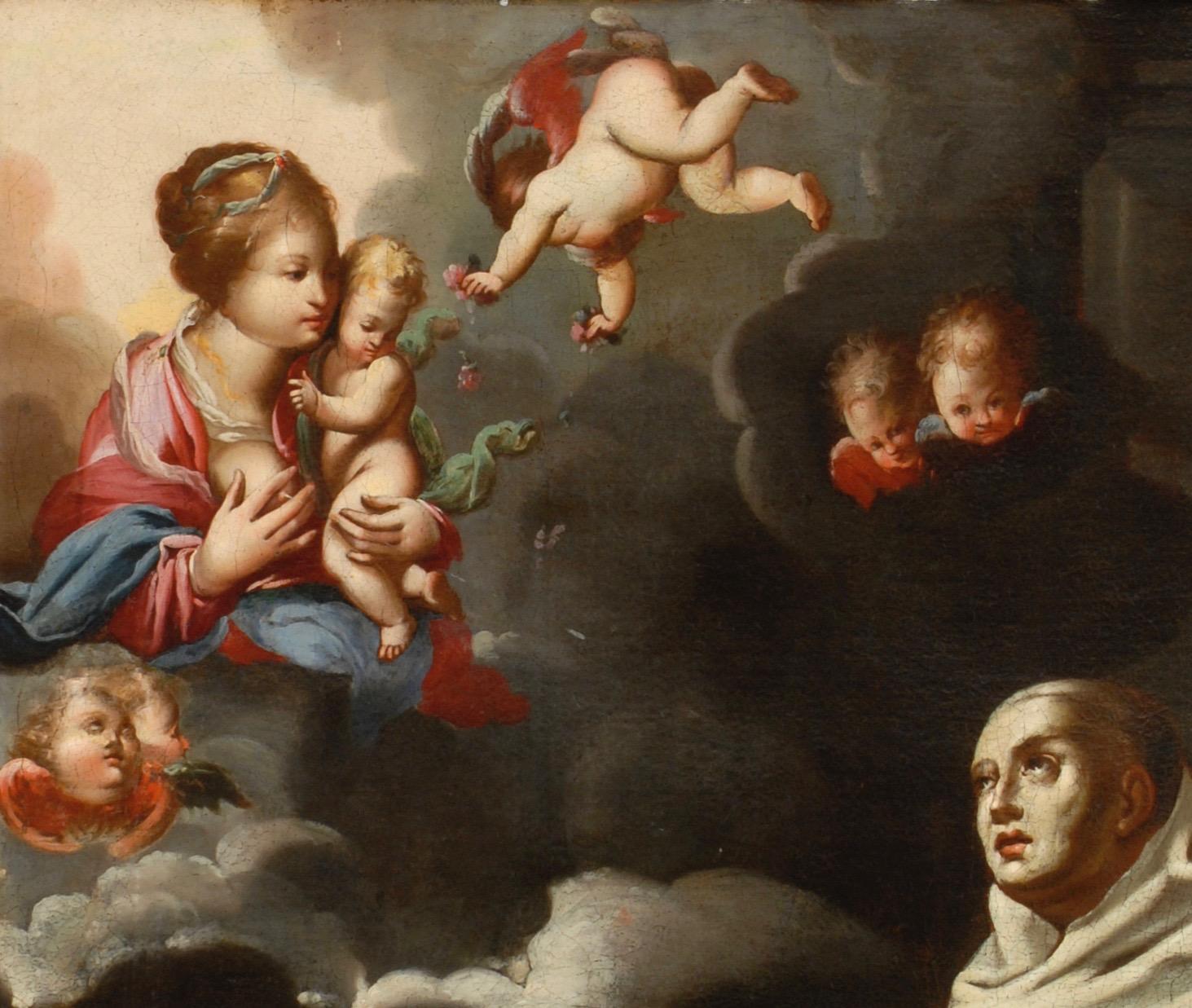 Espagnol Peinture du 17ème siècle représentant St. Bernard de Clairvaux