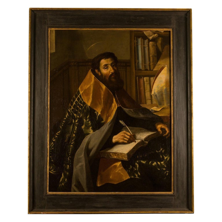 17th Century Painting French School Saint Augustine of Hippo, 1600s For Sale