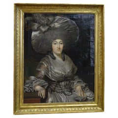 Used 17th Century Painting "Lady Portrait " Portrait