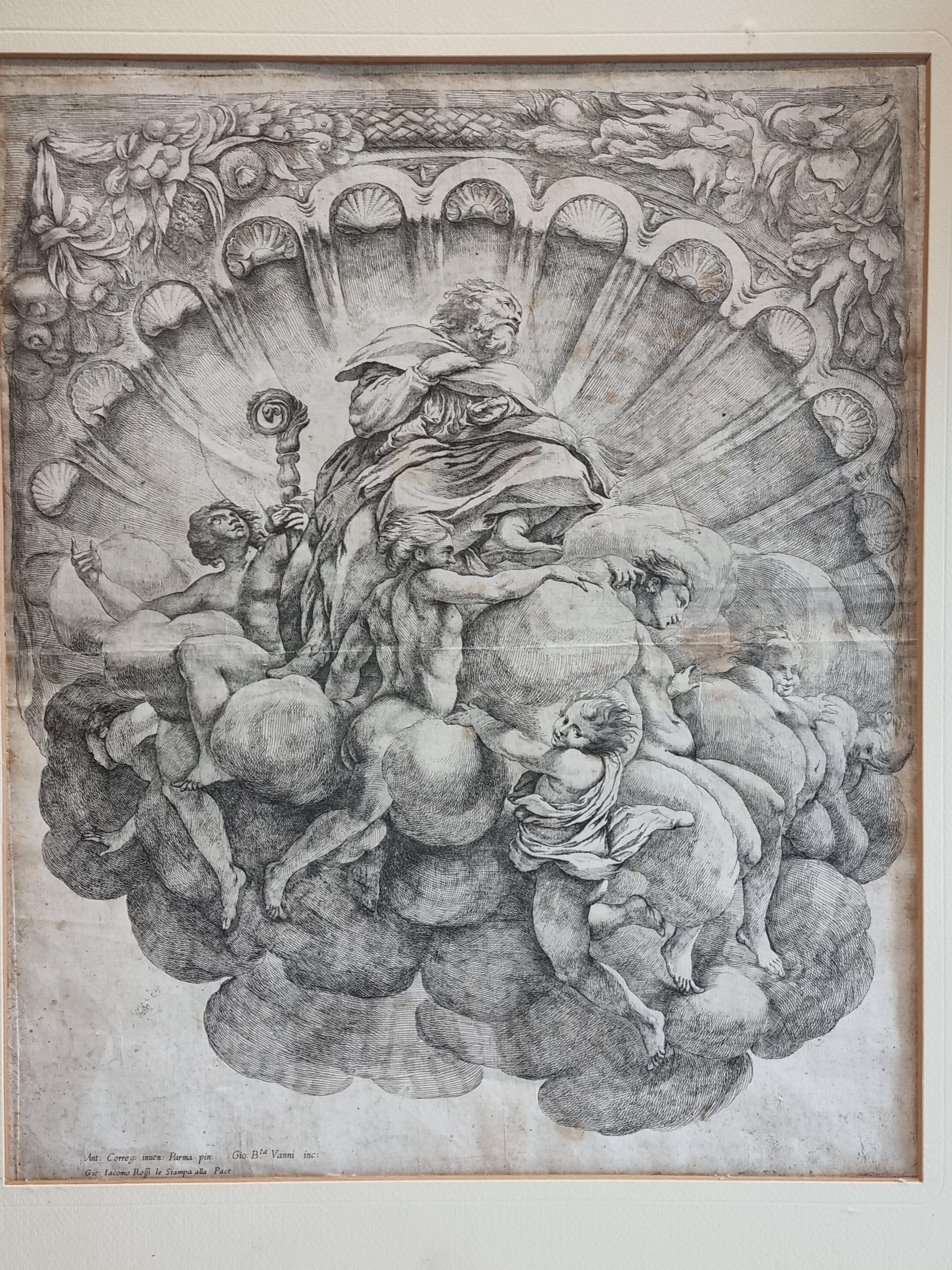 Baroque 17th Century Pair of Burin Prints by Giovanni Battista Vanni, Italy, 1642 For Sale