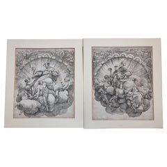 17th Century Pair of Burin Prints by Giovanni Battista Vanni, Italy, 1642