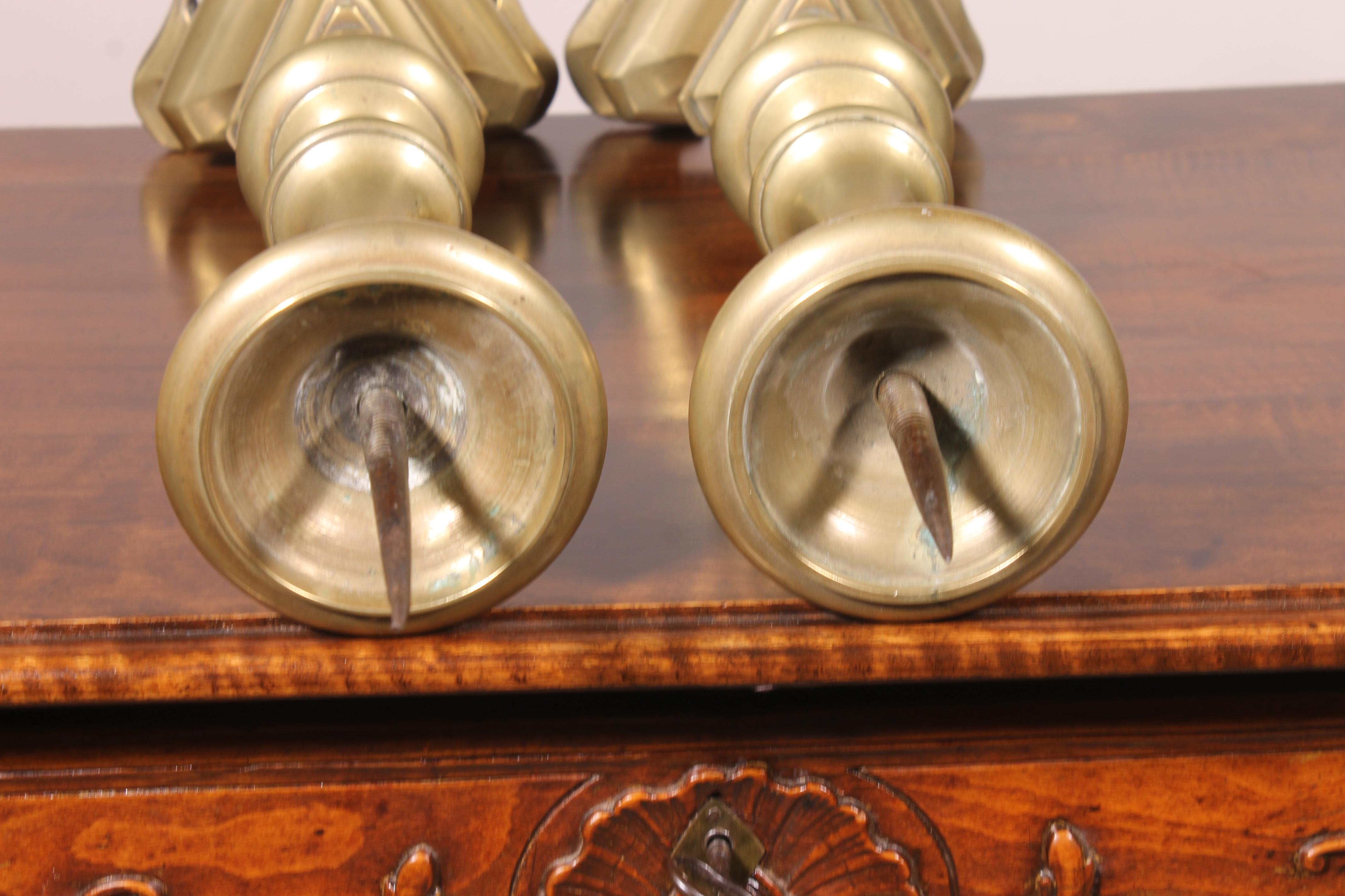 17th Century Pair of Candlesticks, Italy For Sale 2