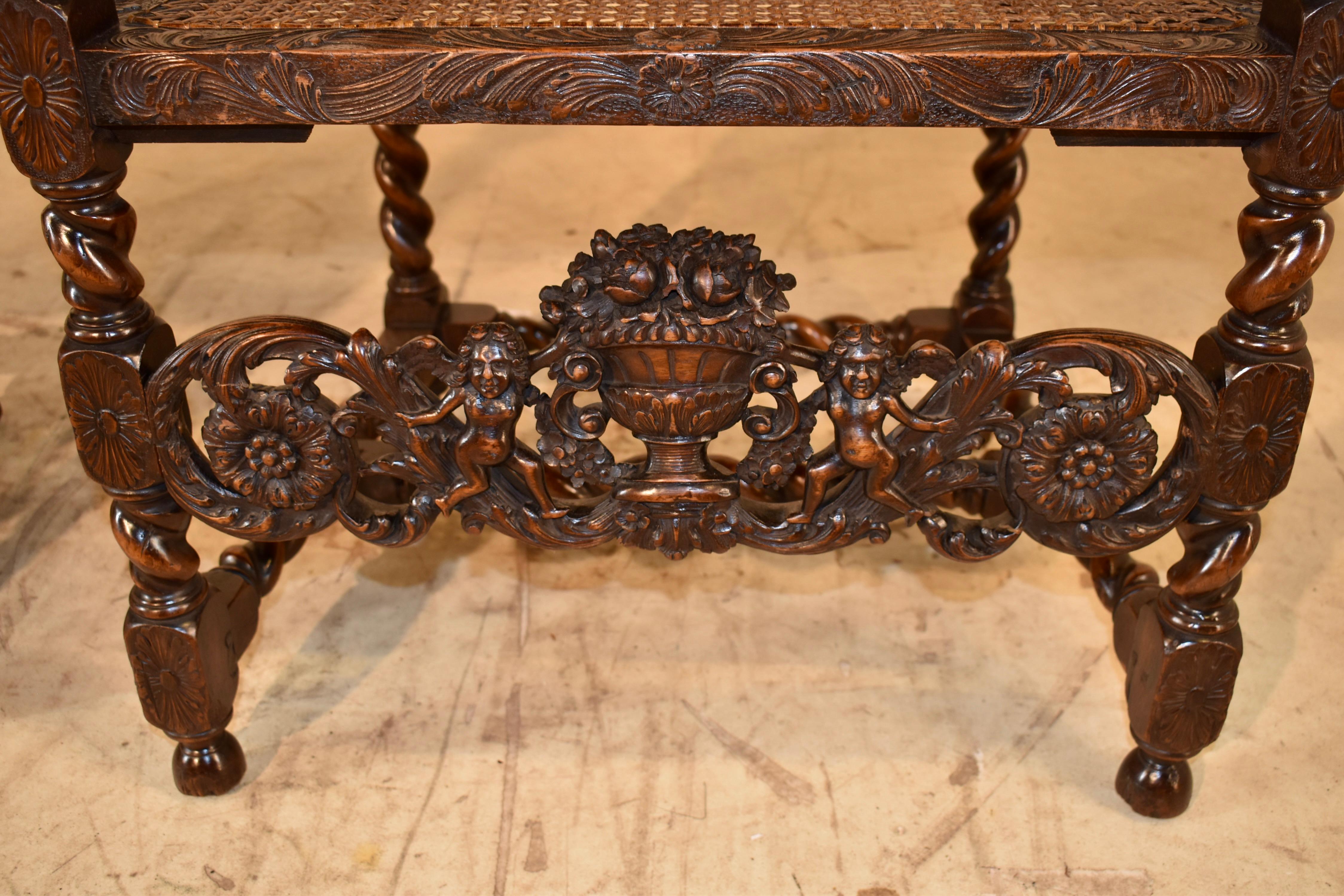 17. Jahrhundert Paar exquisite Armlehnstühle von Charles II. im Angebot 1