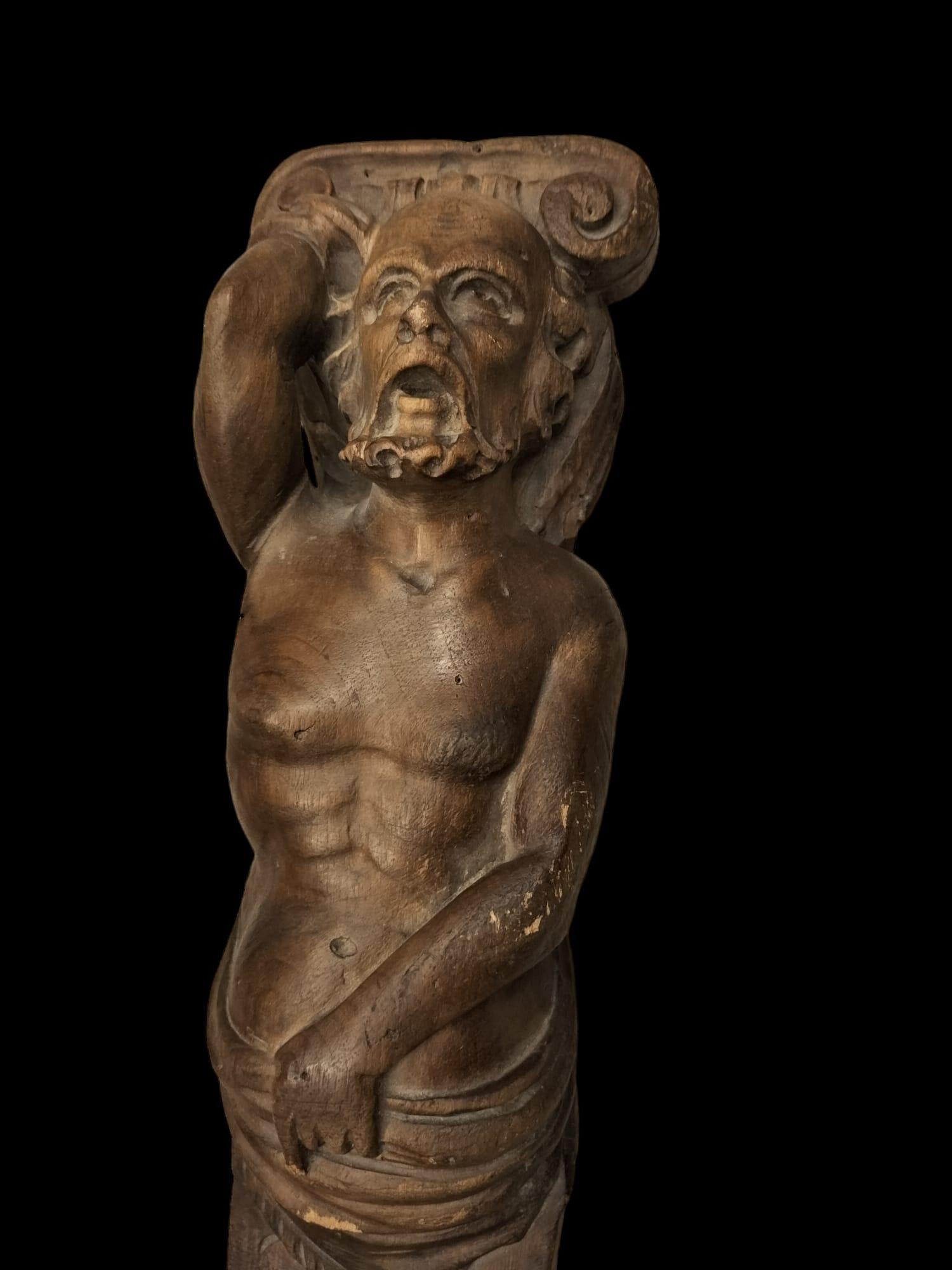 17. Jahrhundert Paar französische Karyatiden in Wood (Holz) im Angebot