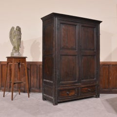 17th century panelled oak livery cupboard