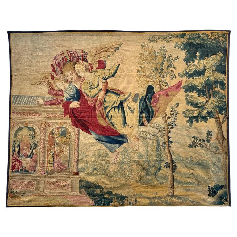 Parisian tapestry depiciting the History of Psyche, 17th century, offered by Boccara Gallery Inc.