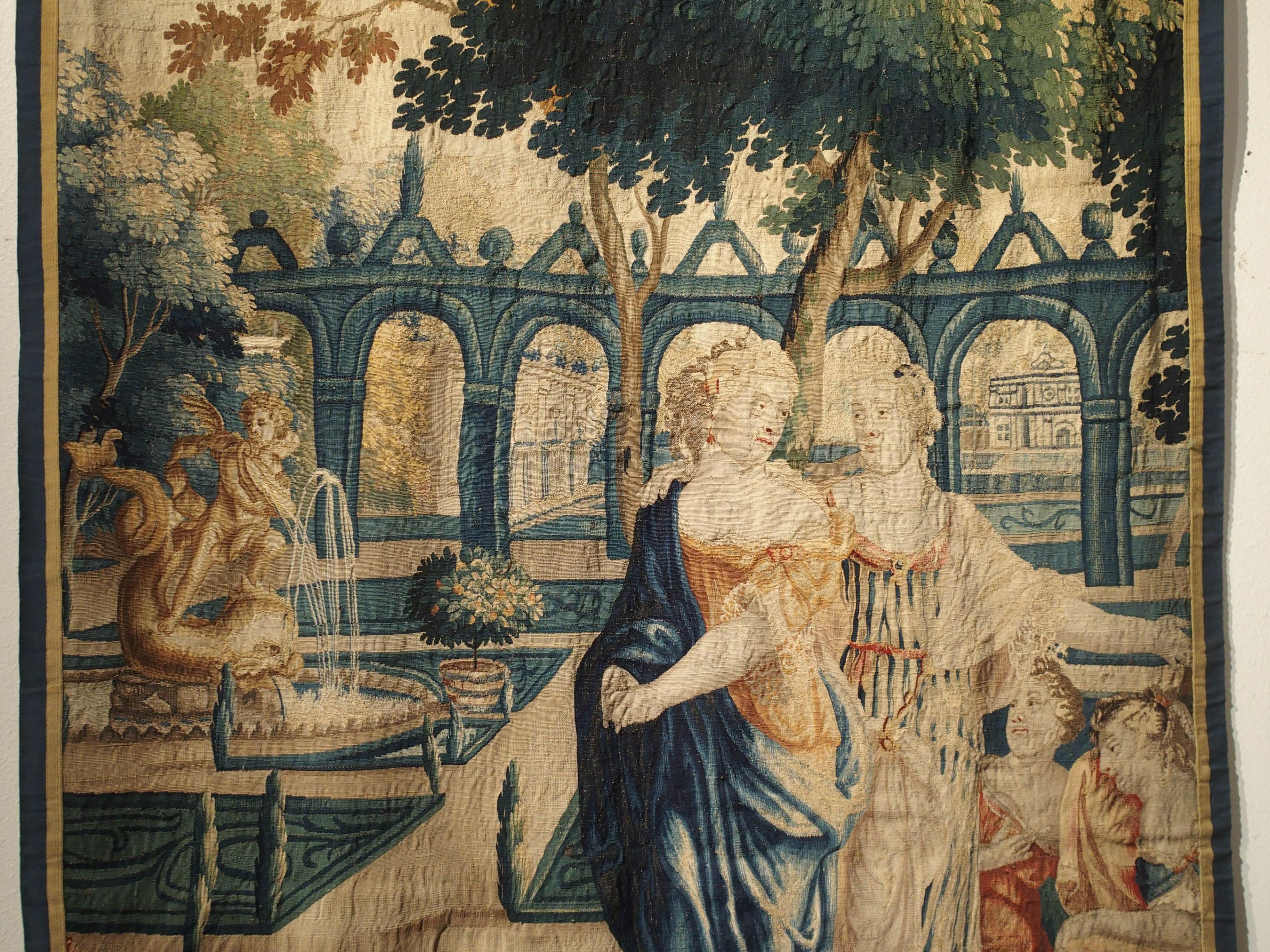 17th Century Park Scene Tapestry from France 3