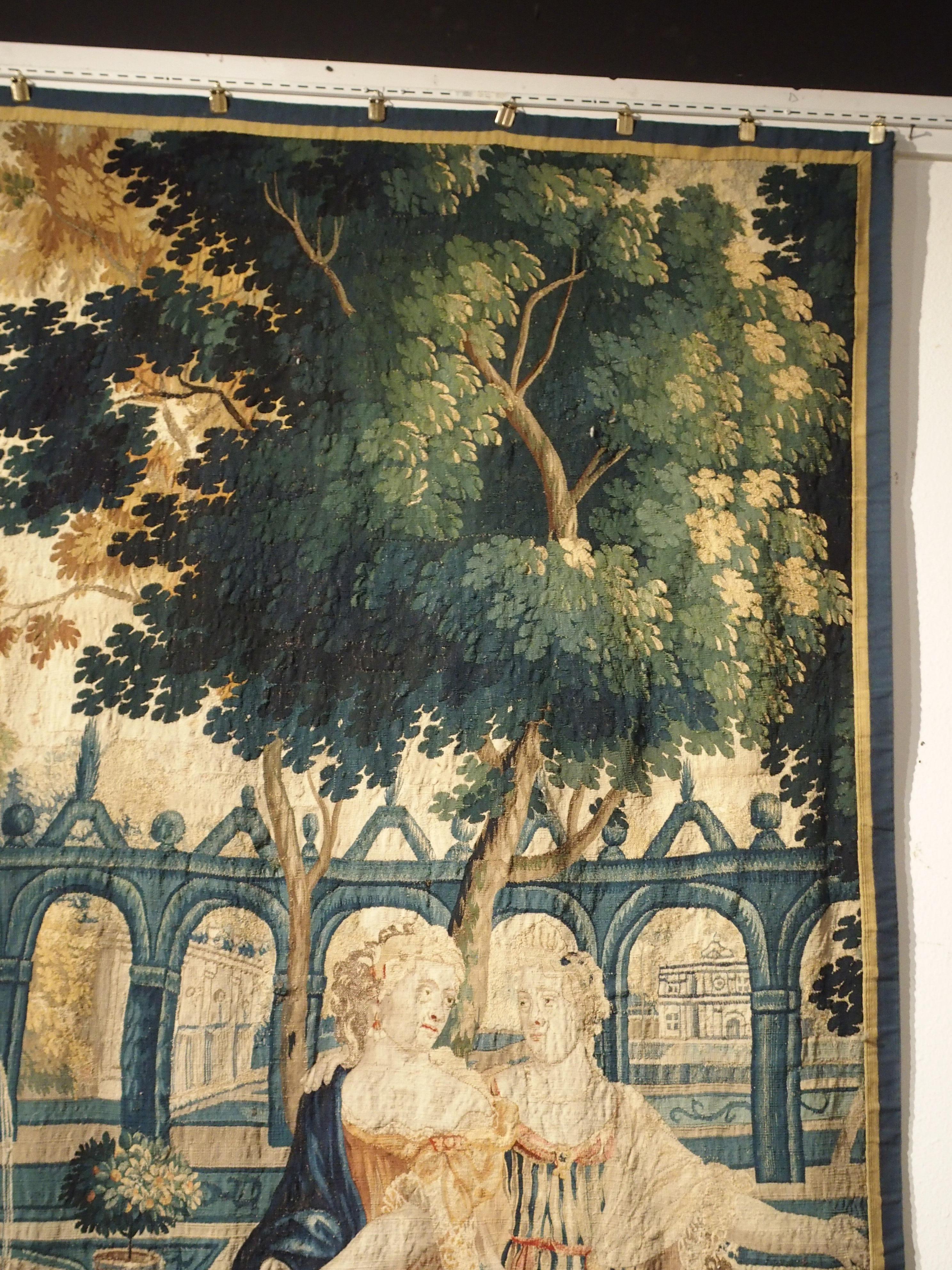 French 17th Century Park Scene Tapestry from France