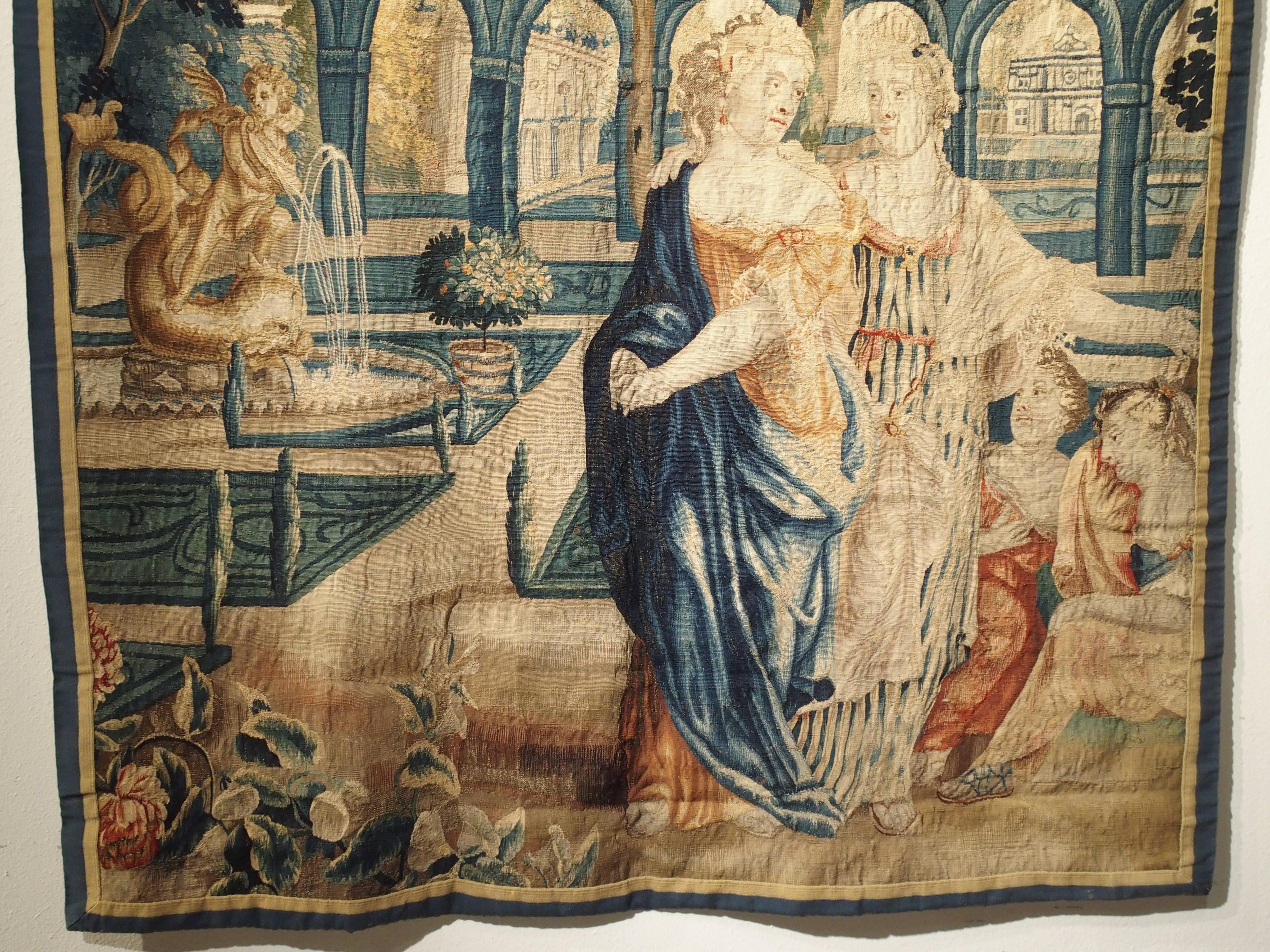 17th Century Park Scene Tapestry from France 2