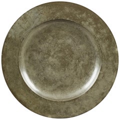 Large 17th Century Pewter Charger, English, circa 1680-1690