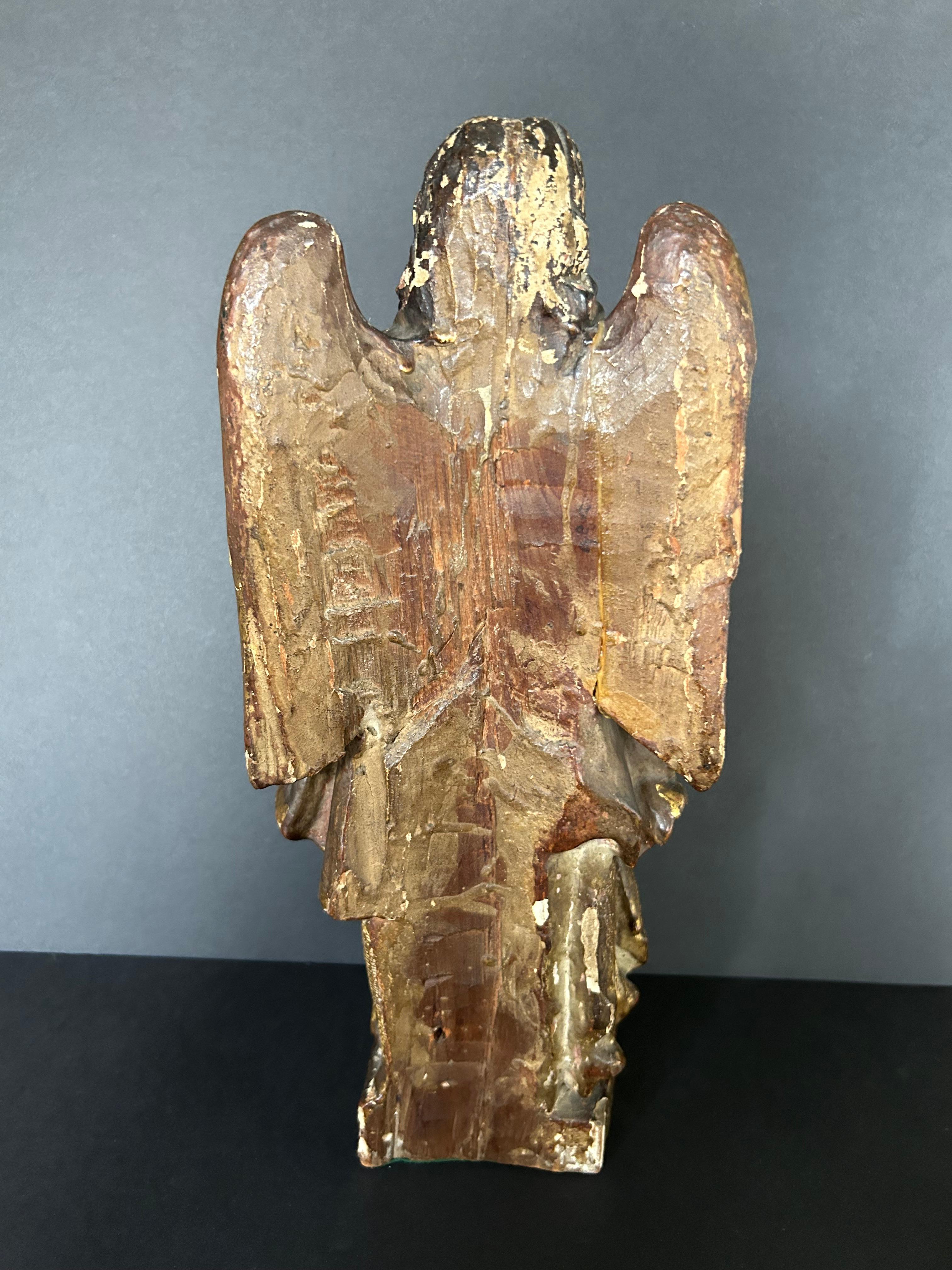 17th Century Polychrome Figure of the Archangel Michael 5