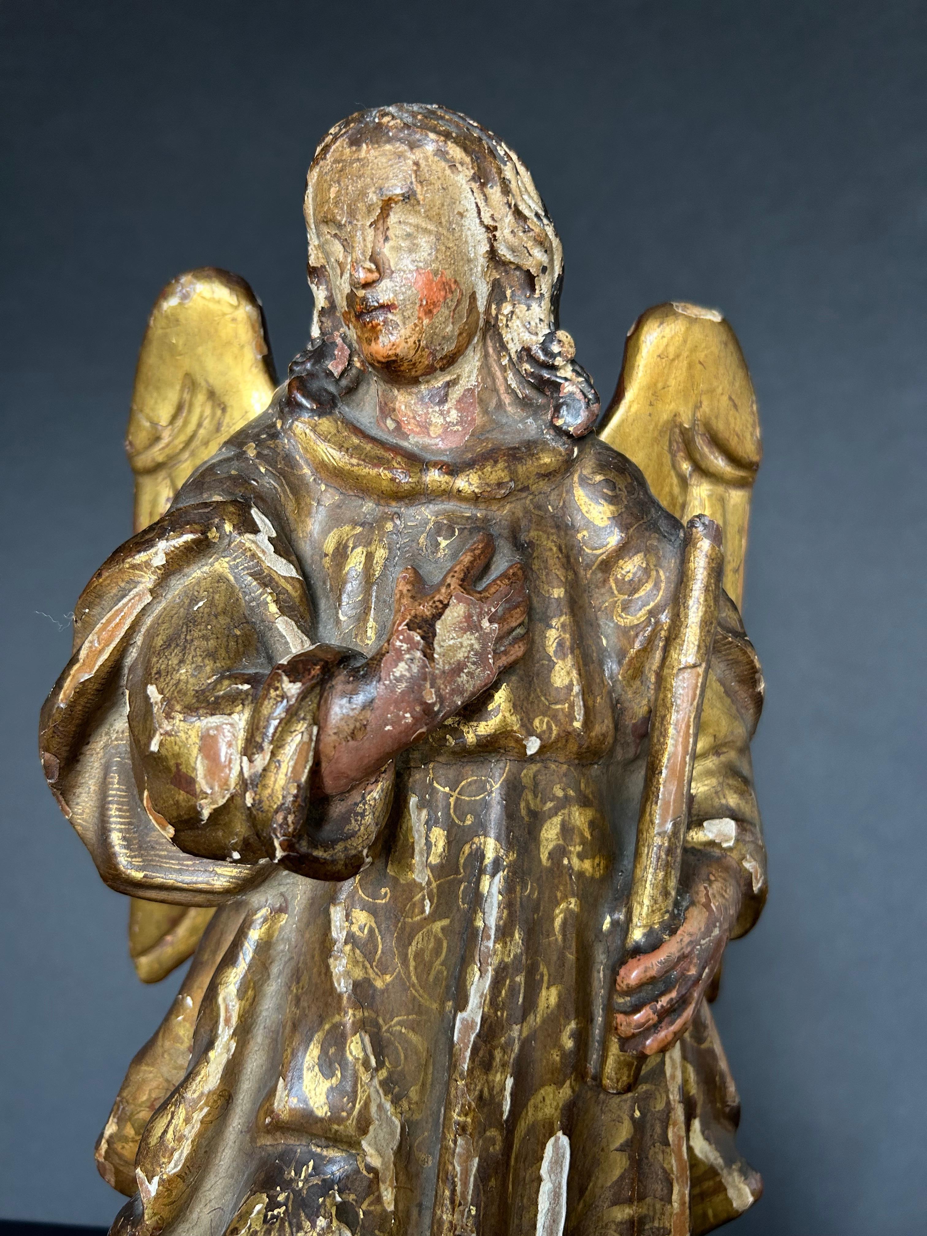 Spanish 17th Century Polychrome Figure of the Archangel Michael
