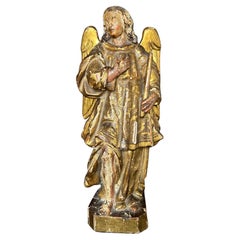17th Century Polychrome Figure of the Archangel Michael