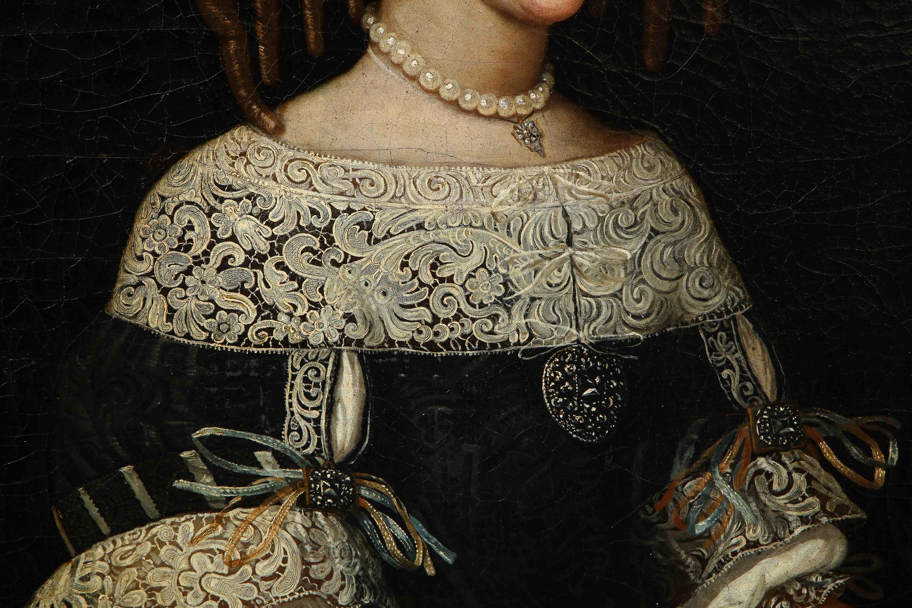 jacobean panel portrait of a noblewoman