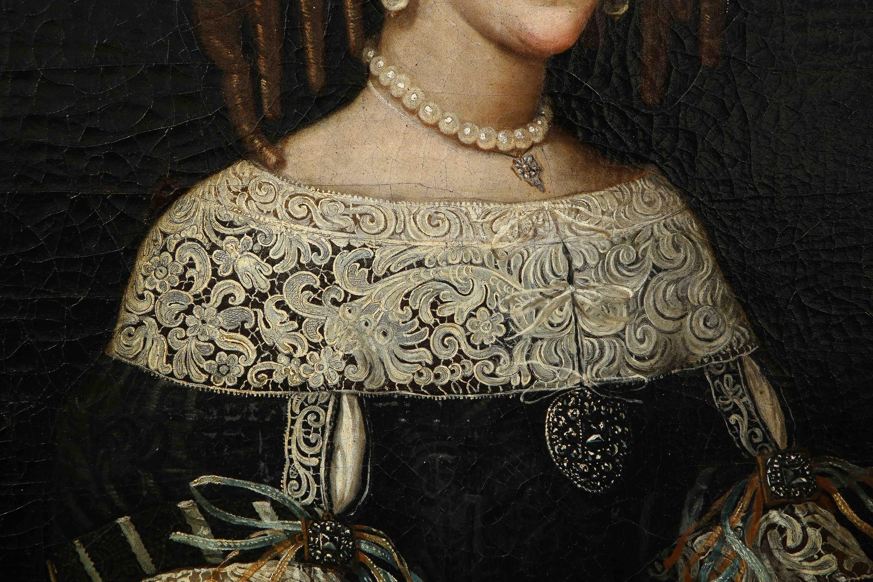Canvas 17th Century Portrait of a Noblewoman