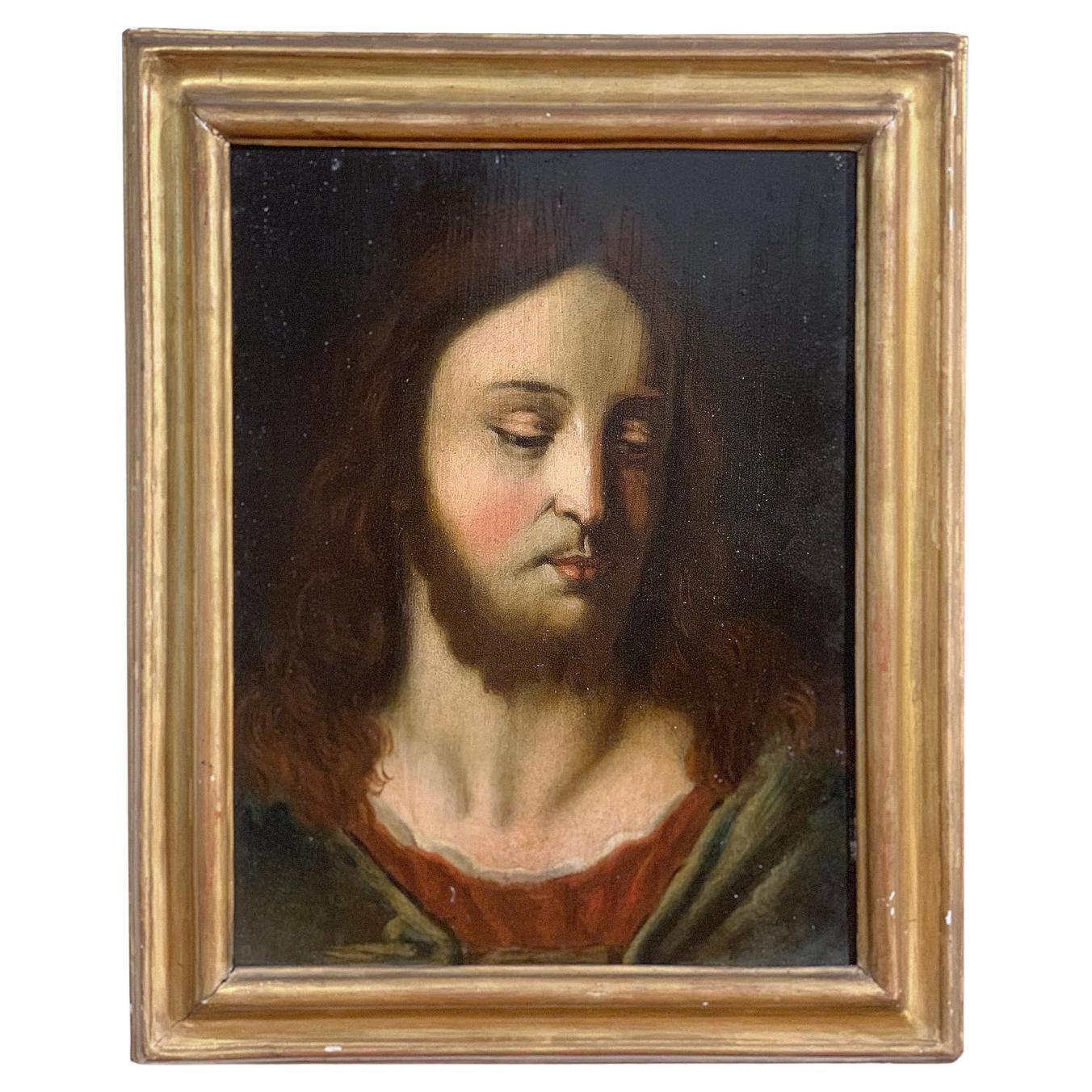 17th CENTURY PORTRAIT OF CHRIST PANTOCRATOR