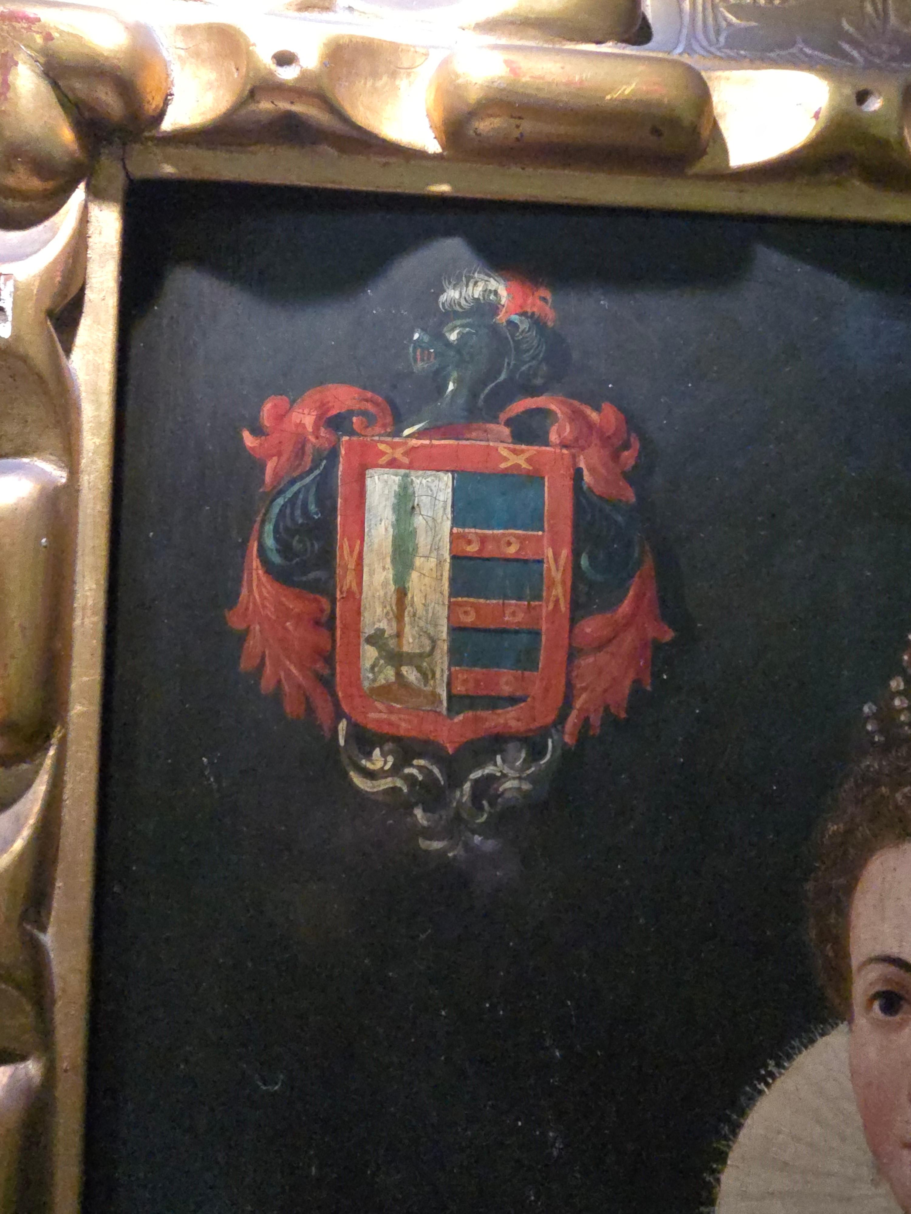 Retrato del siglo XVII de Isabel Clara Eugenia de Austria - Óleo sobre tabla en venta 7