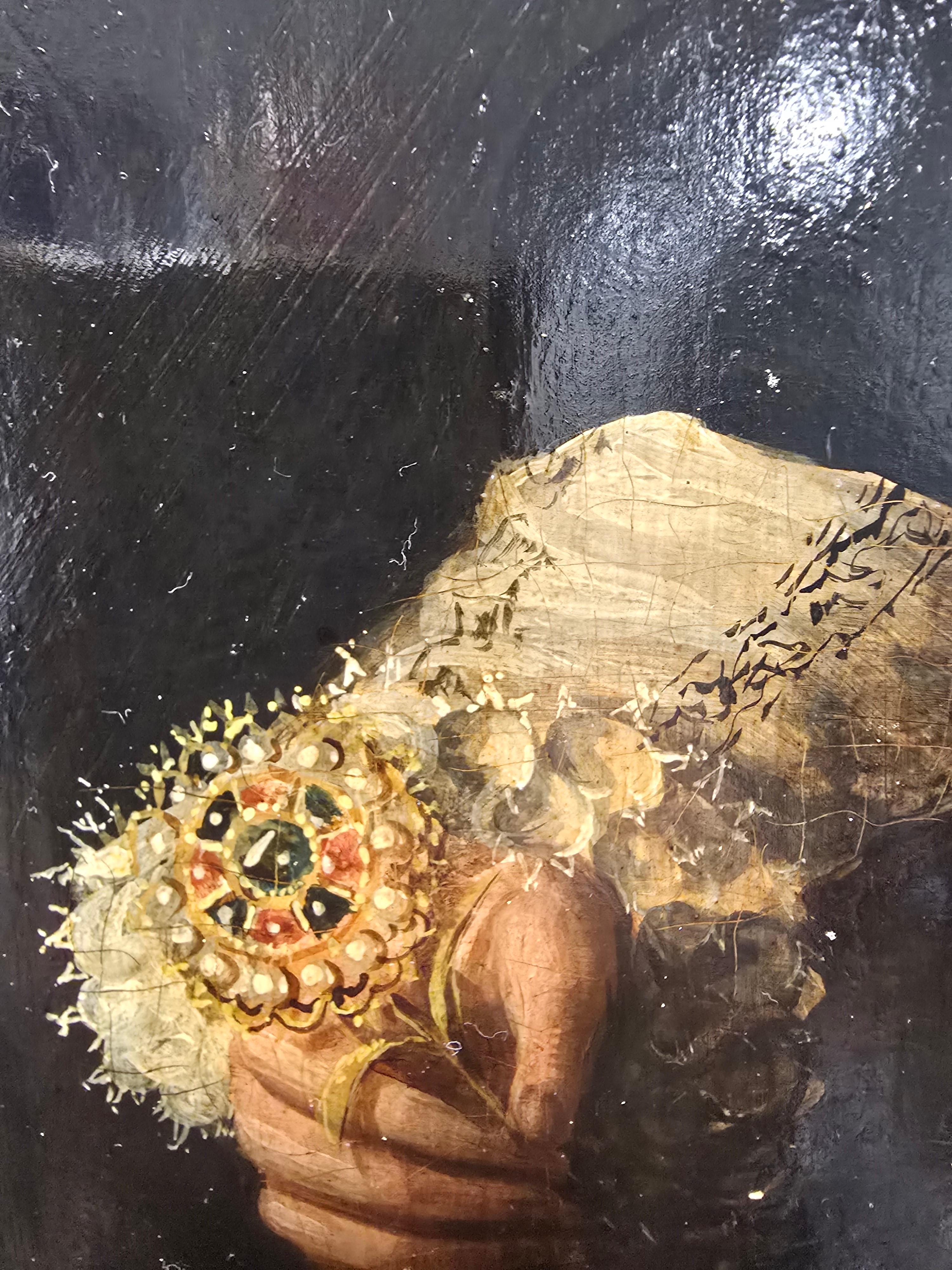 Retrato del siglo XVII de Isabel Clara Eugenia de Austria - Óleo sobre tabla en venta 10