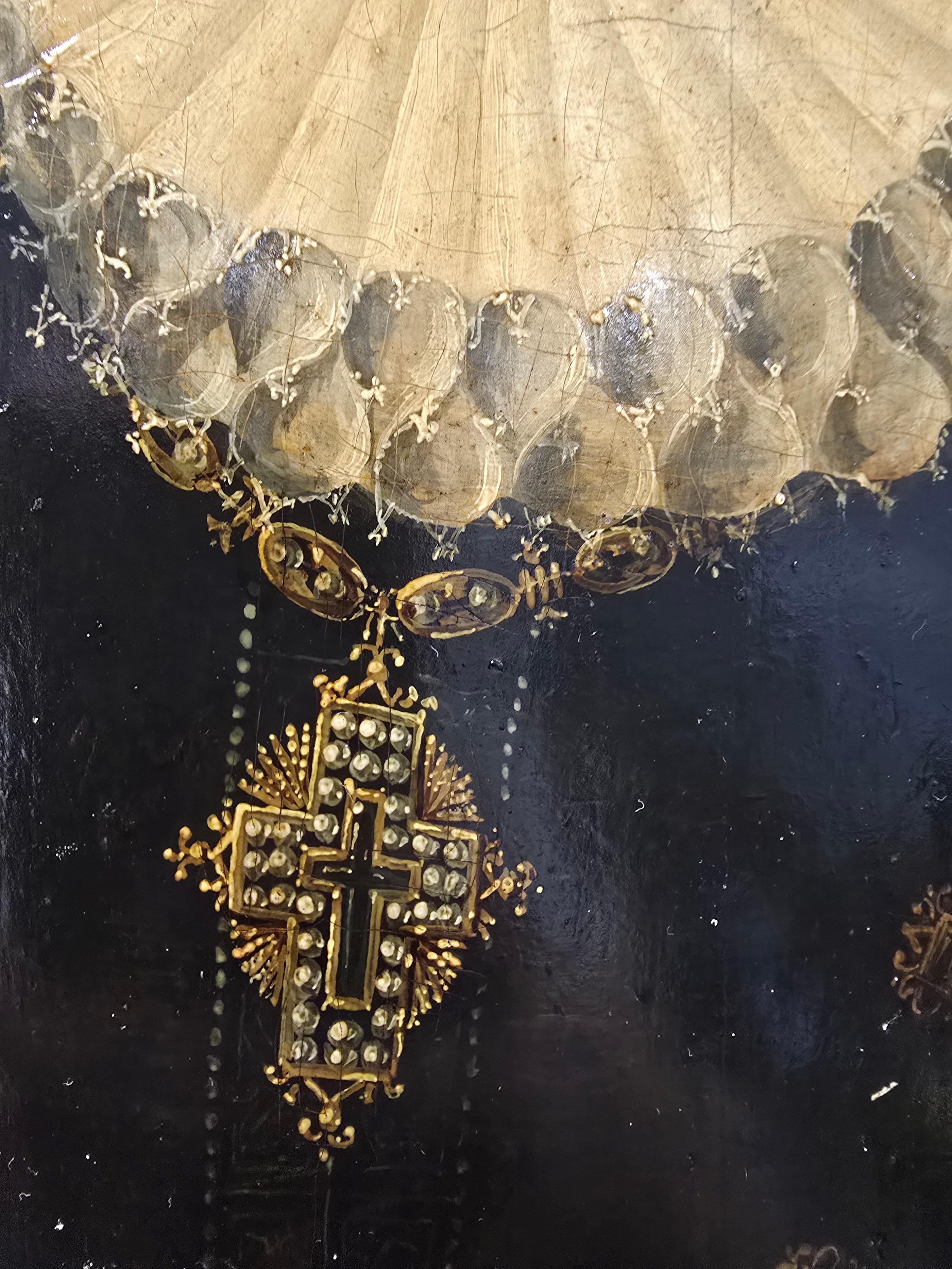 Retrato del siglo XVII de Isabel Clara Eugenia de Austria - Óleo sobre tabla en venta 12