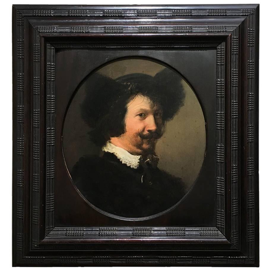 17th Century Portrait of Smiling Man Oil on Wood by Hendrik Pot Holland