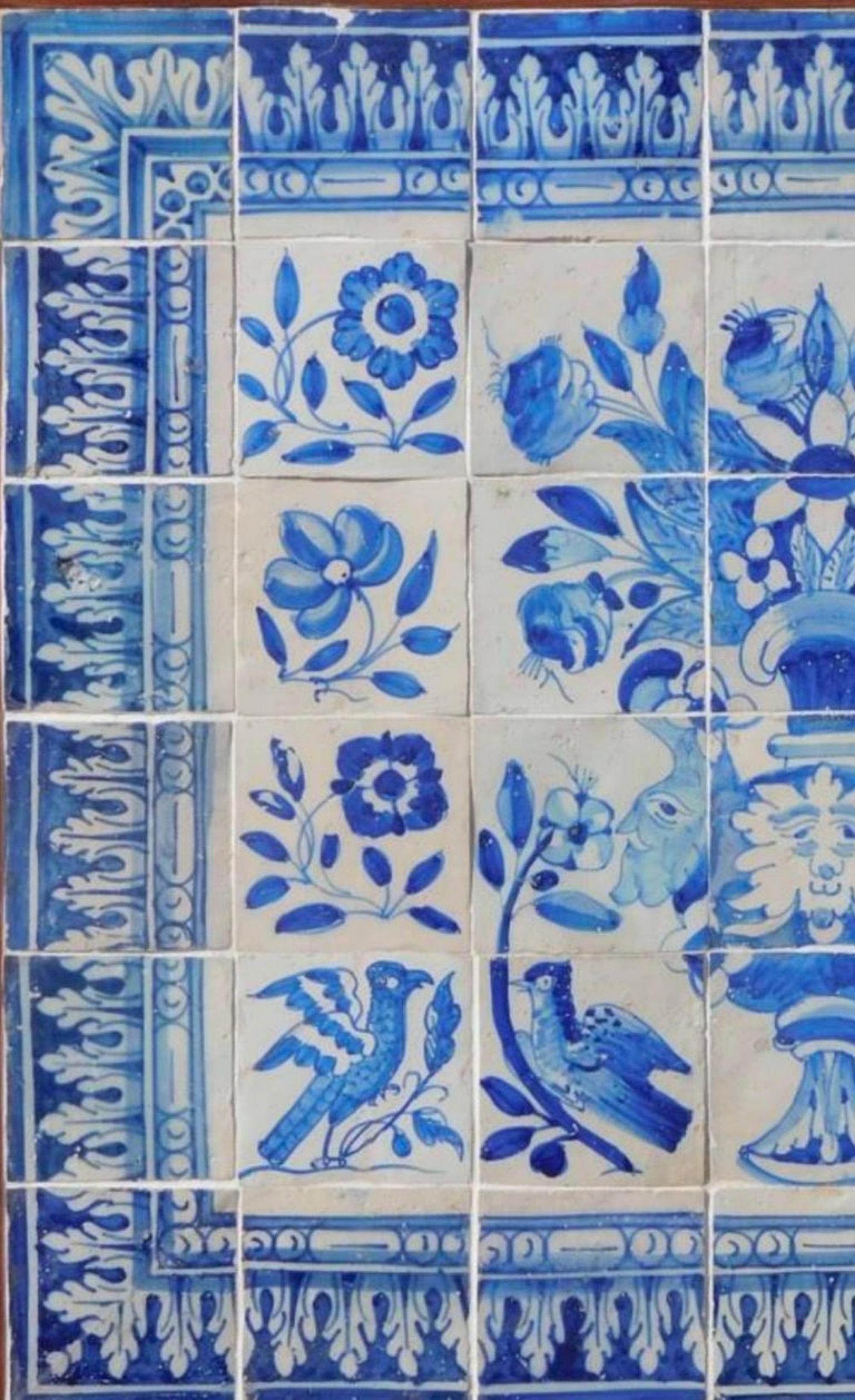 Baroque Vase portugais du 17ème siècle « Azulejos » en vente