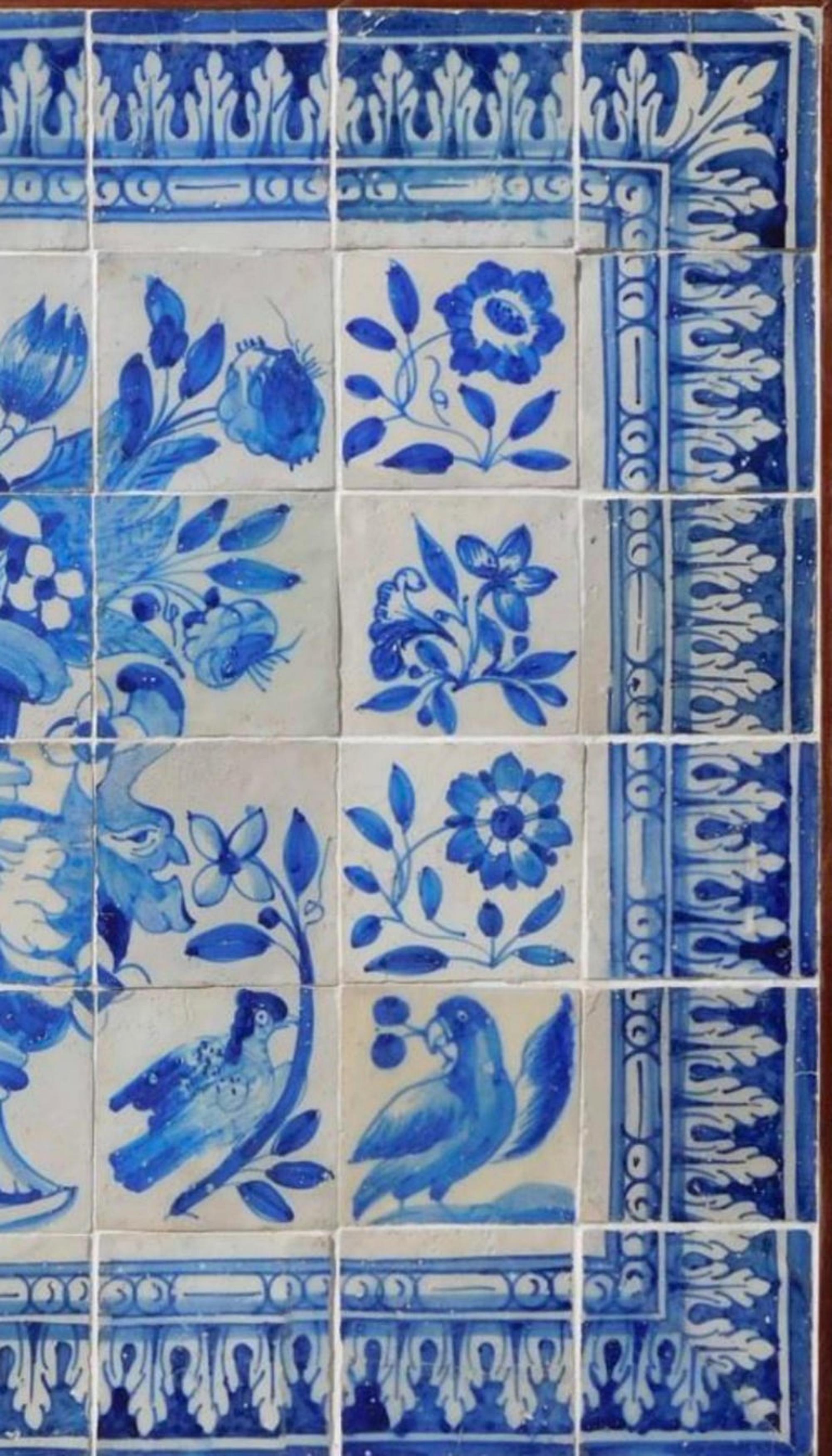 Portugais Vase portugais du 17ème siècle « Azulejos » en vente