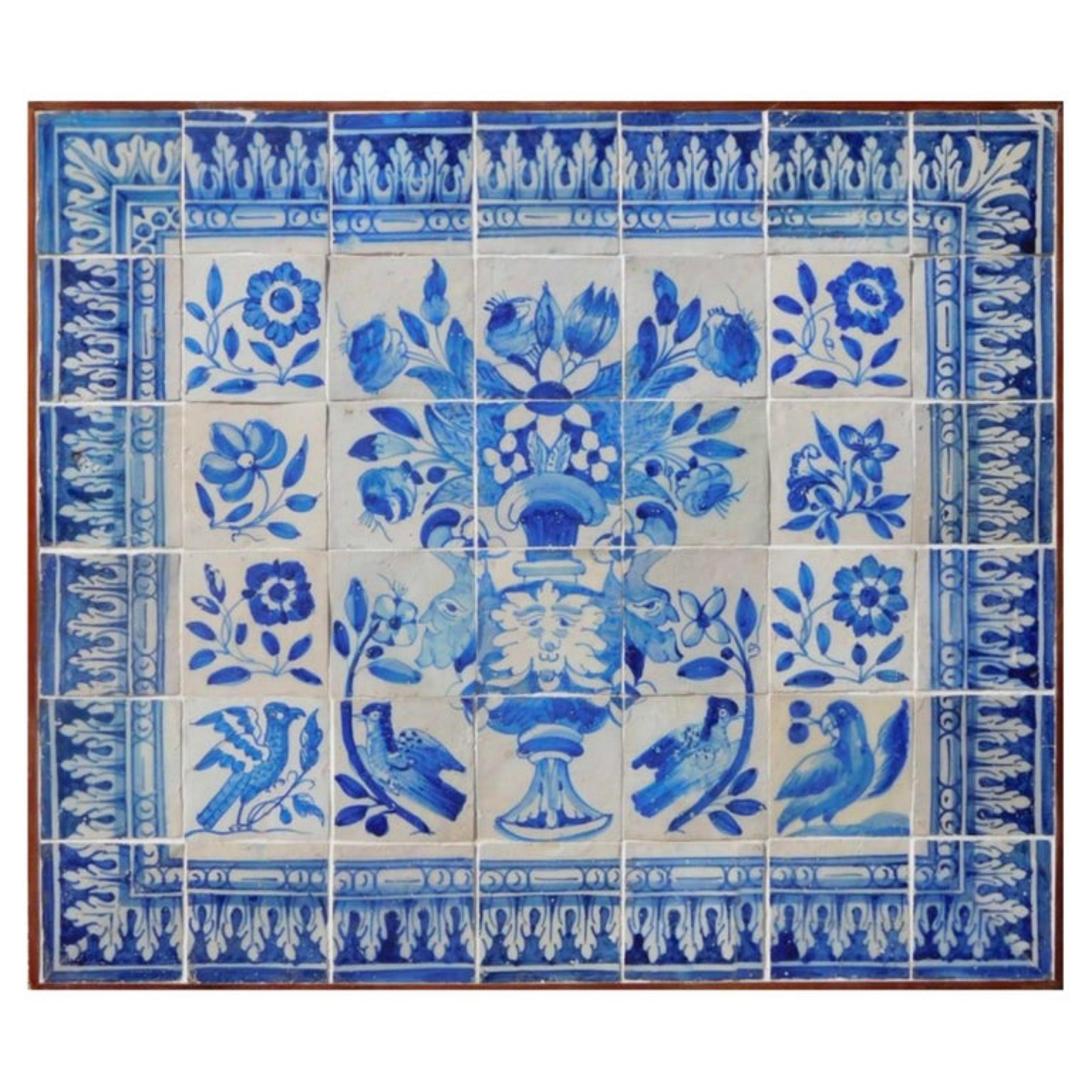 Fait main Vase portugais du 17ème siècle « Azulejos » en vente