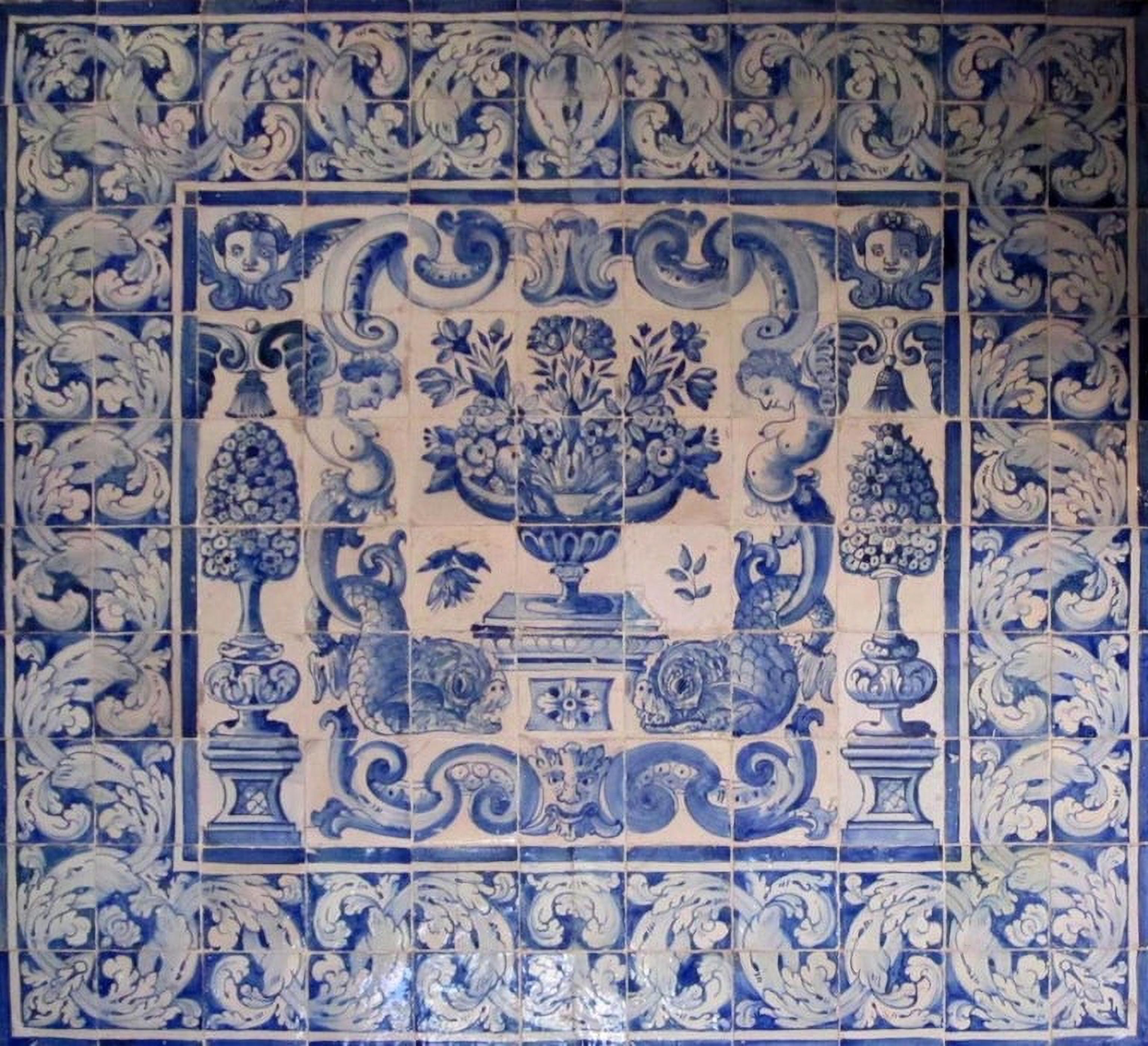 Vase portugais du 17ème siècle « Azulejos » Bon état - En vente à Madrid, ES
