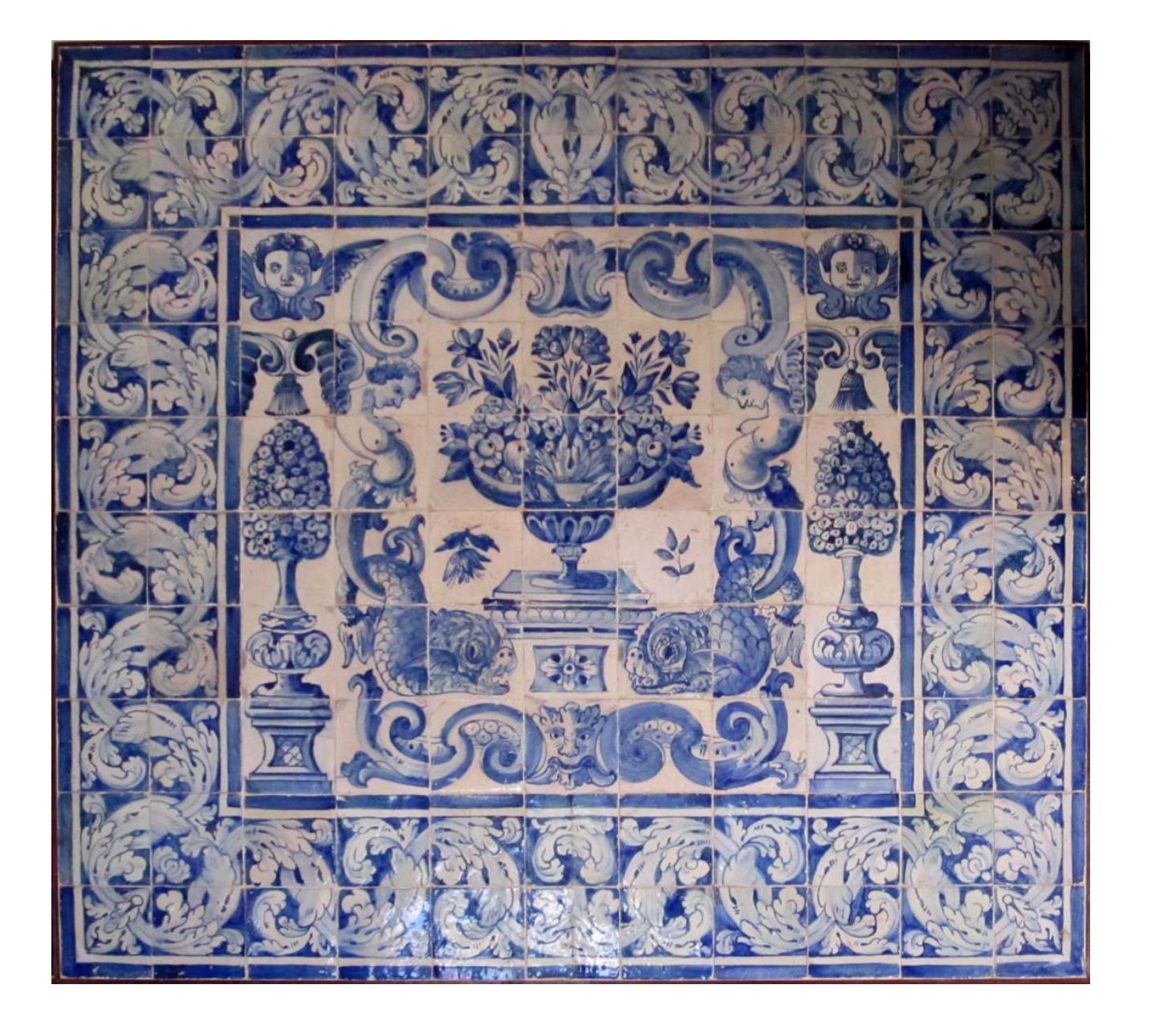 Portugais Vase portugais du 17ème siècle « Azulejos » en vente