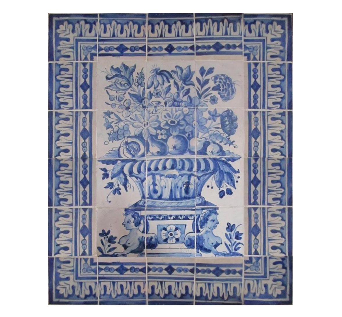 Fait main Panneau portugais du 17ème siècle « Azulejos » en vente