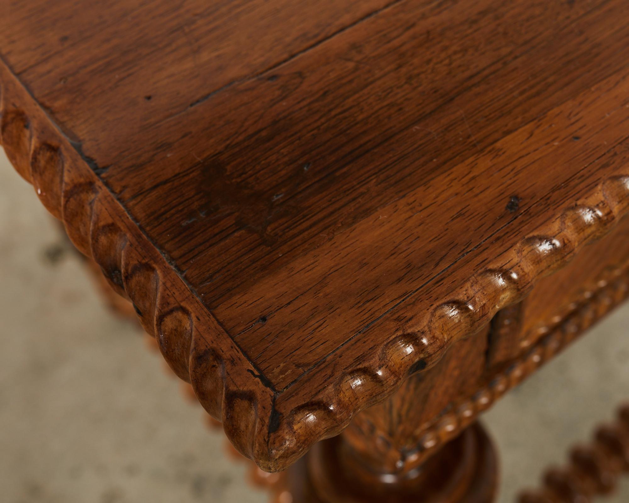 17th Century Portuguese Baroque Rosewood Library Center Table For Sale 7