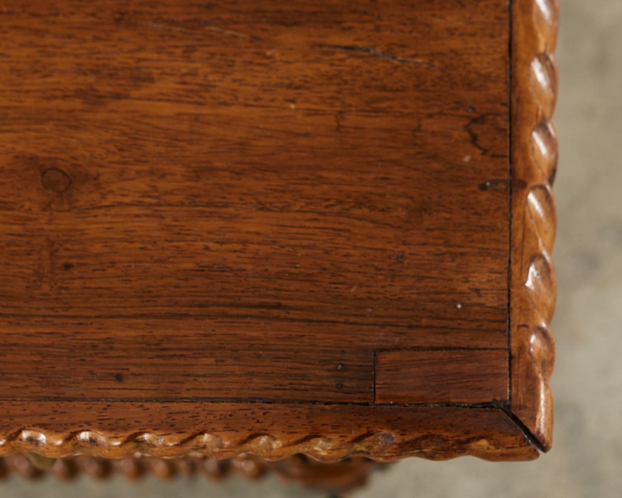 17th Century Portuguese Baroque Rosewood Library Center Table 9