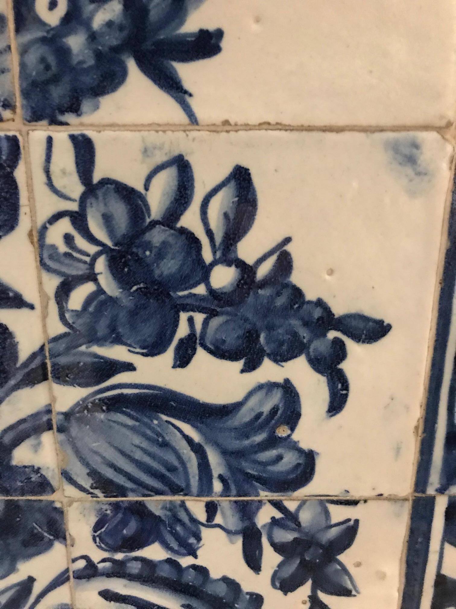 18th Century and Earlier 17th Century Portuguese blue on white Panel 