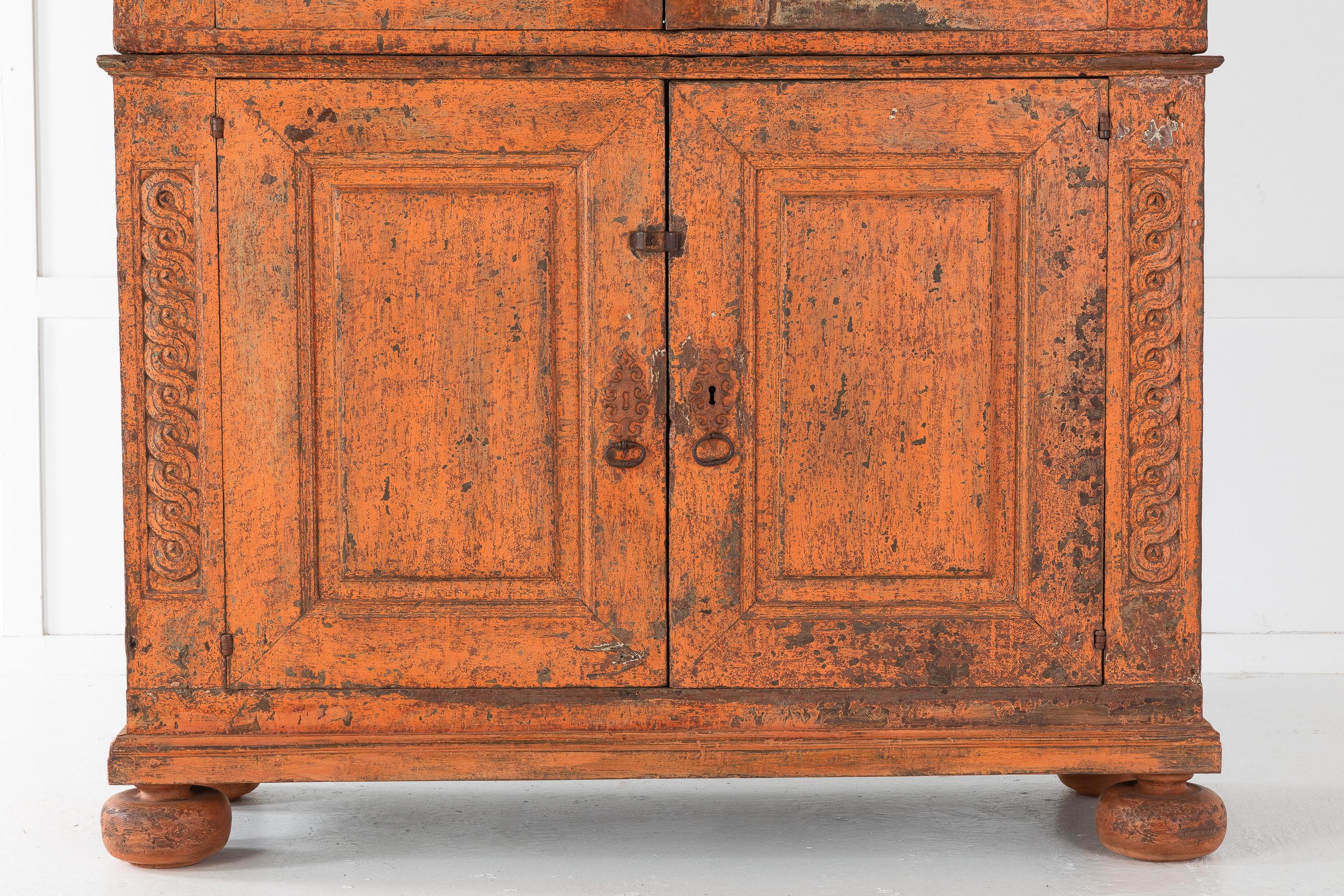 Carved 17th Century Portuguese Cabinet