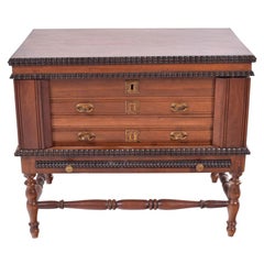 17th Century Portuguese Cutlery Chest in Mahogany