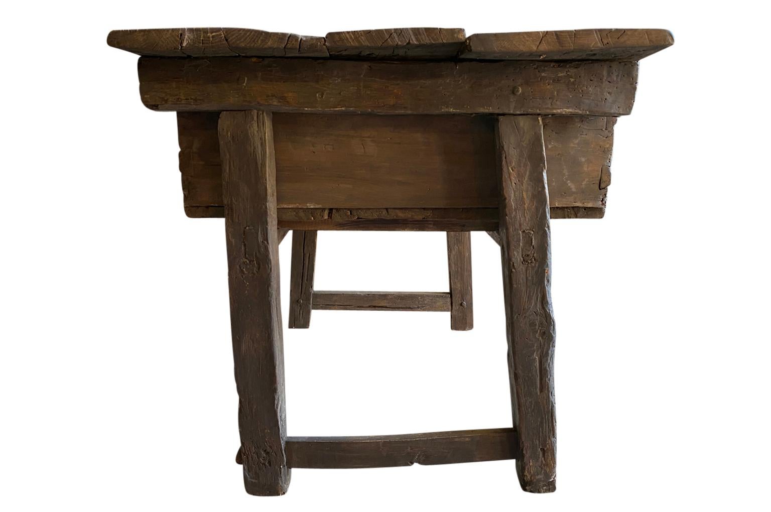 Chestnut 17th Century Portuguese Side Table For Sale