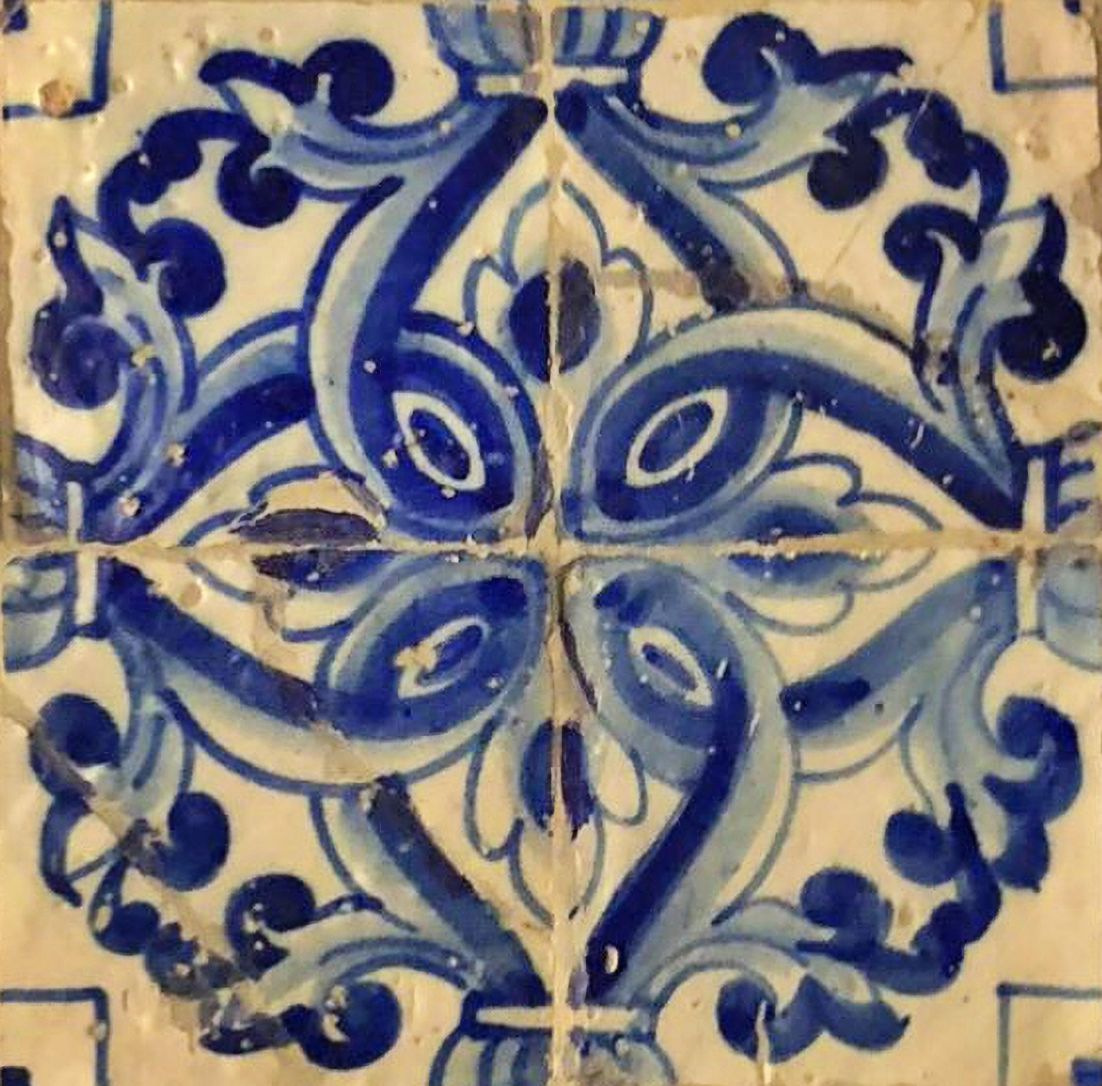 Portugiesische Kachelplatte aus dem 17. Jahrhundert (Barock) im Angebot
