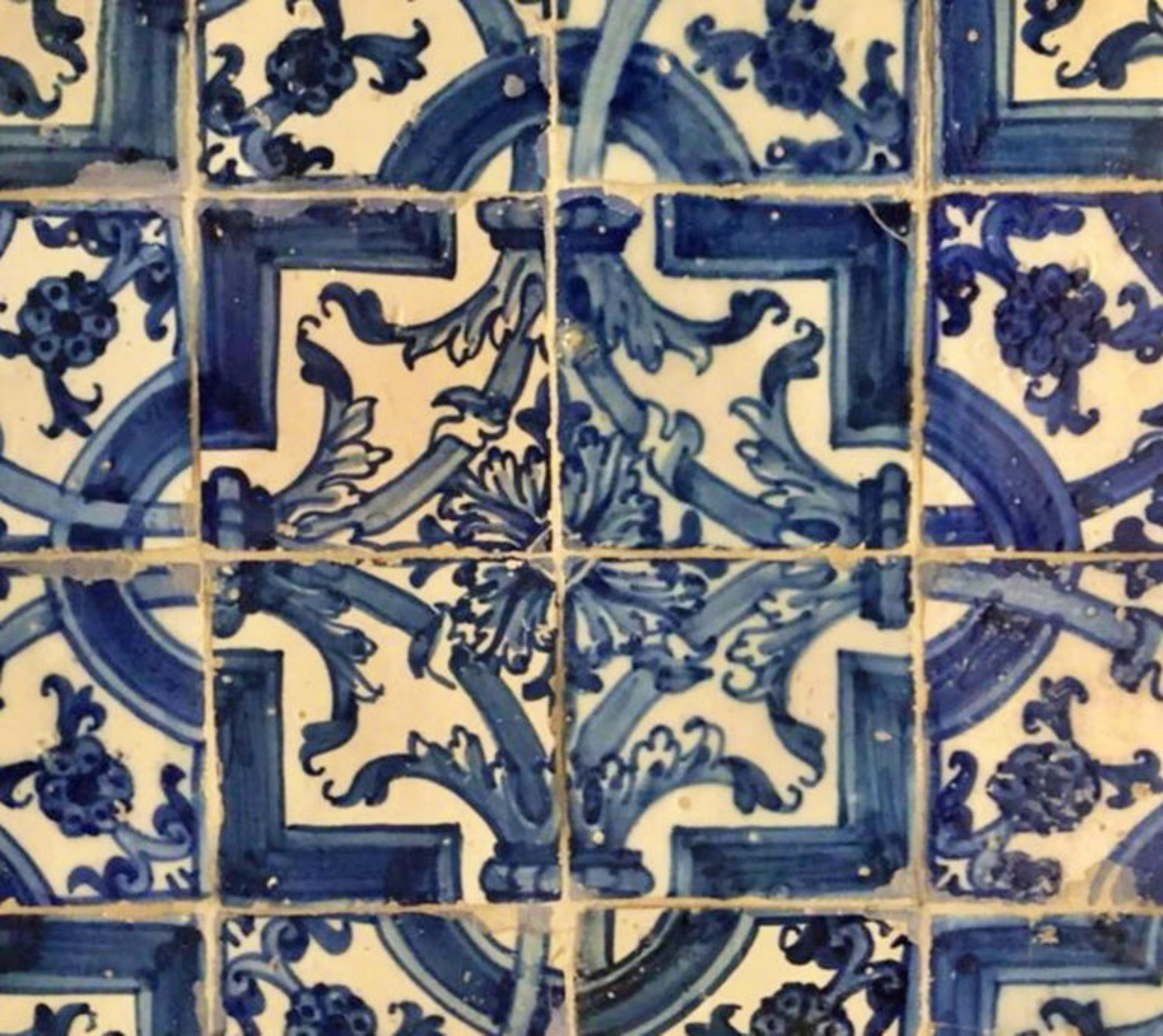Portugiesische Kachelplatte aus dem 17. Jahrhundert (Barock) im Angebot