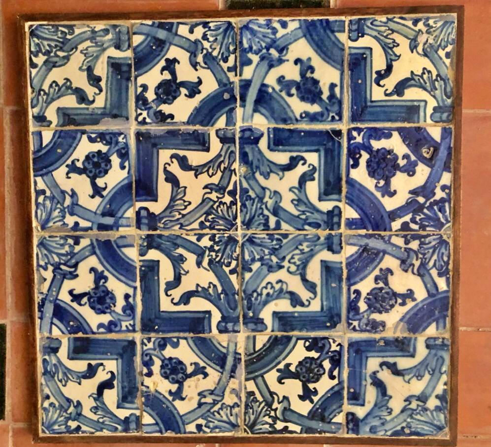 Portugais Panneau de carreaux portugais du XVIIe siècle en vente