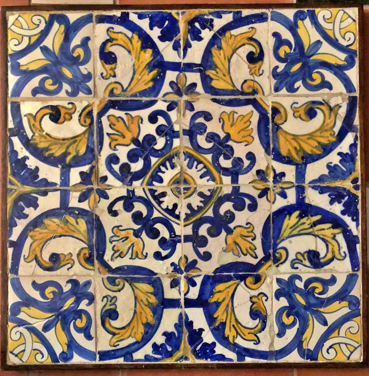 Hand-Crafted 17th century Portuguese Tile Panel For Sale