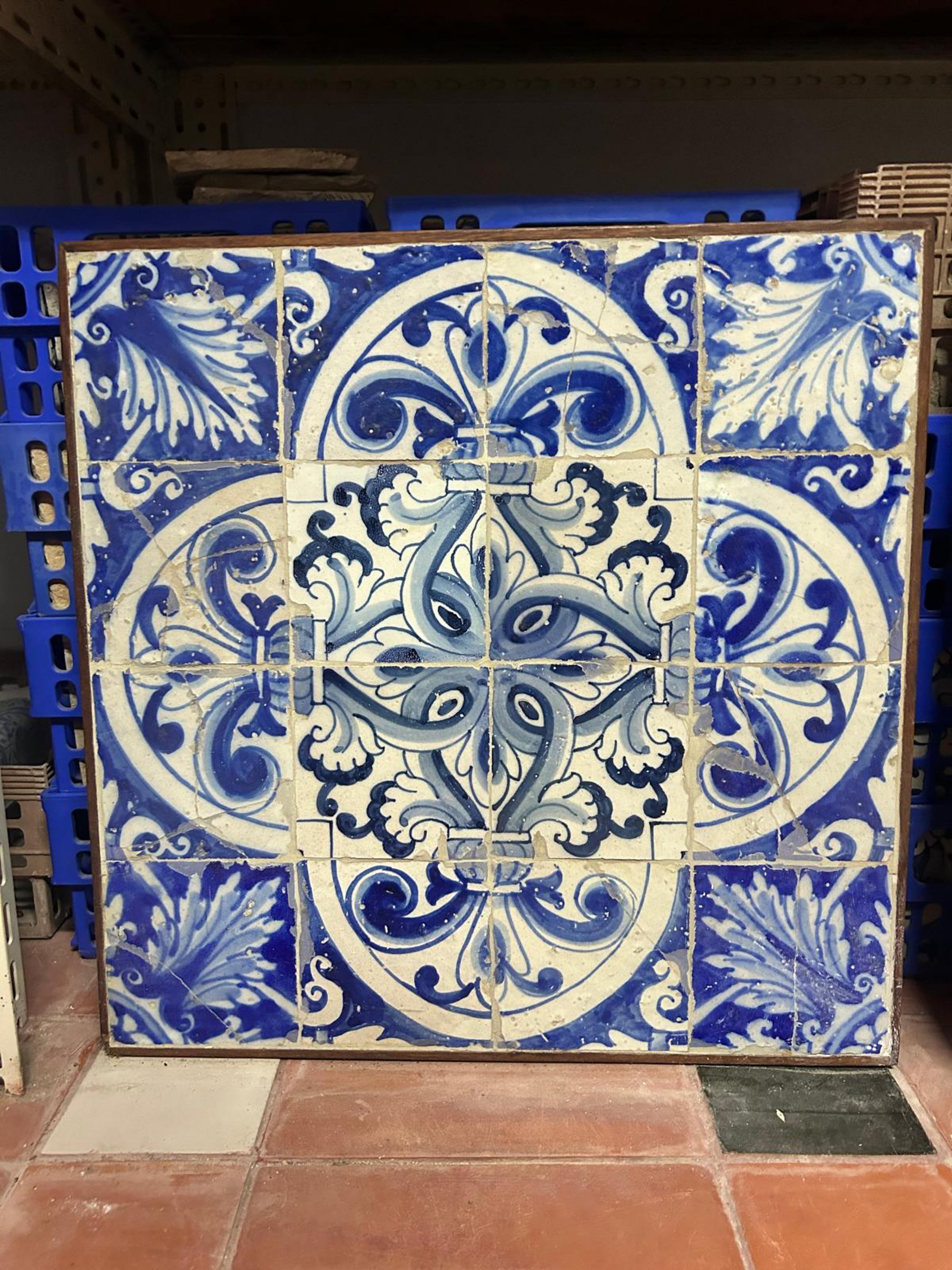 18th Century and Earlier 17th Century Portuguese Tile Panel For Sale