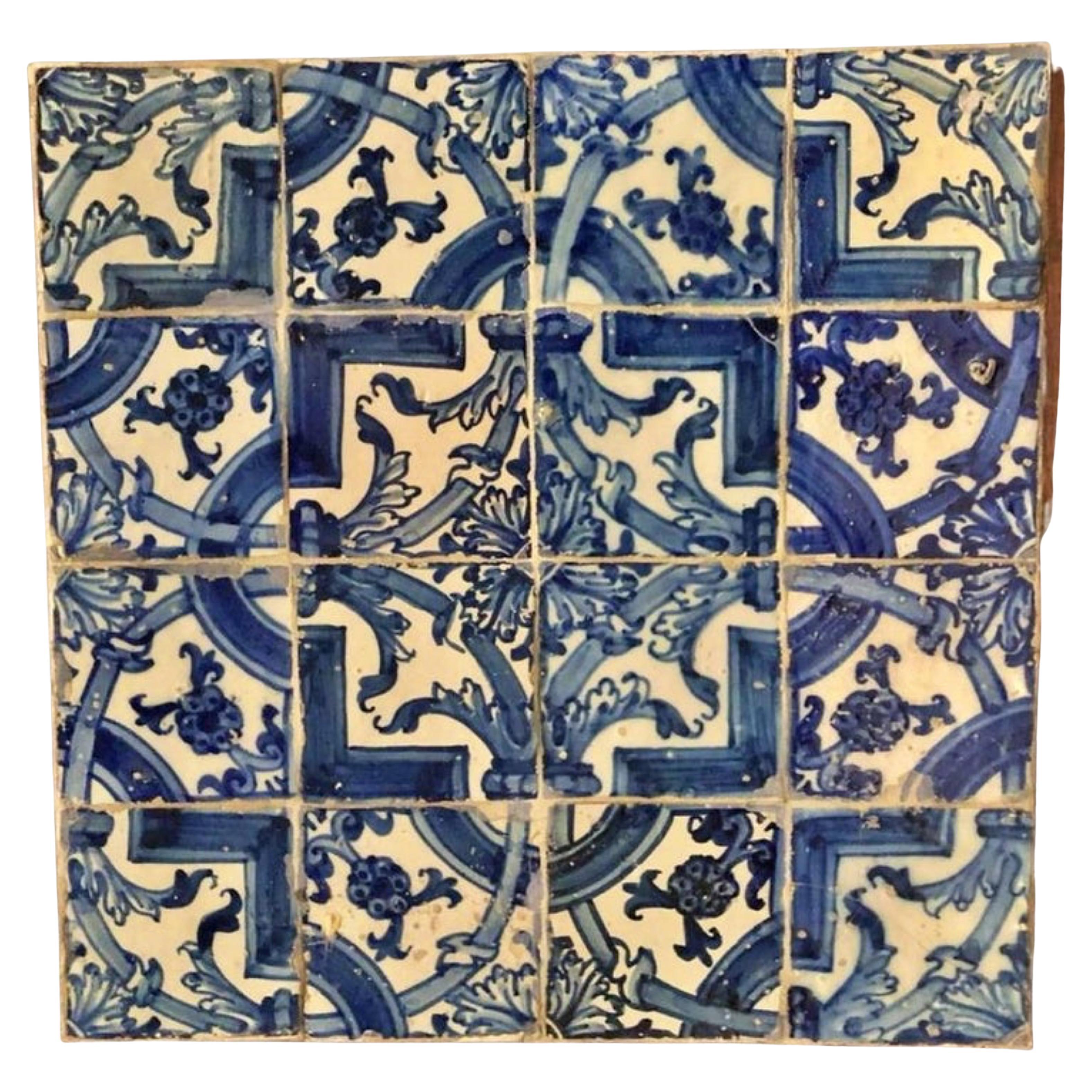 Pannello di piastrelle portoghesi del XVII secolo