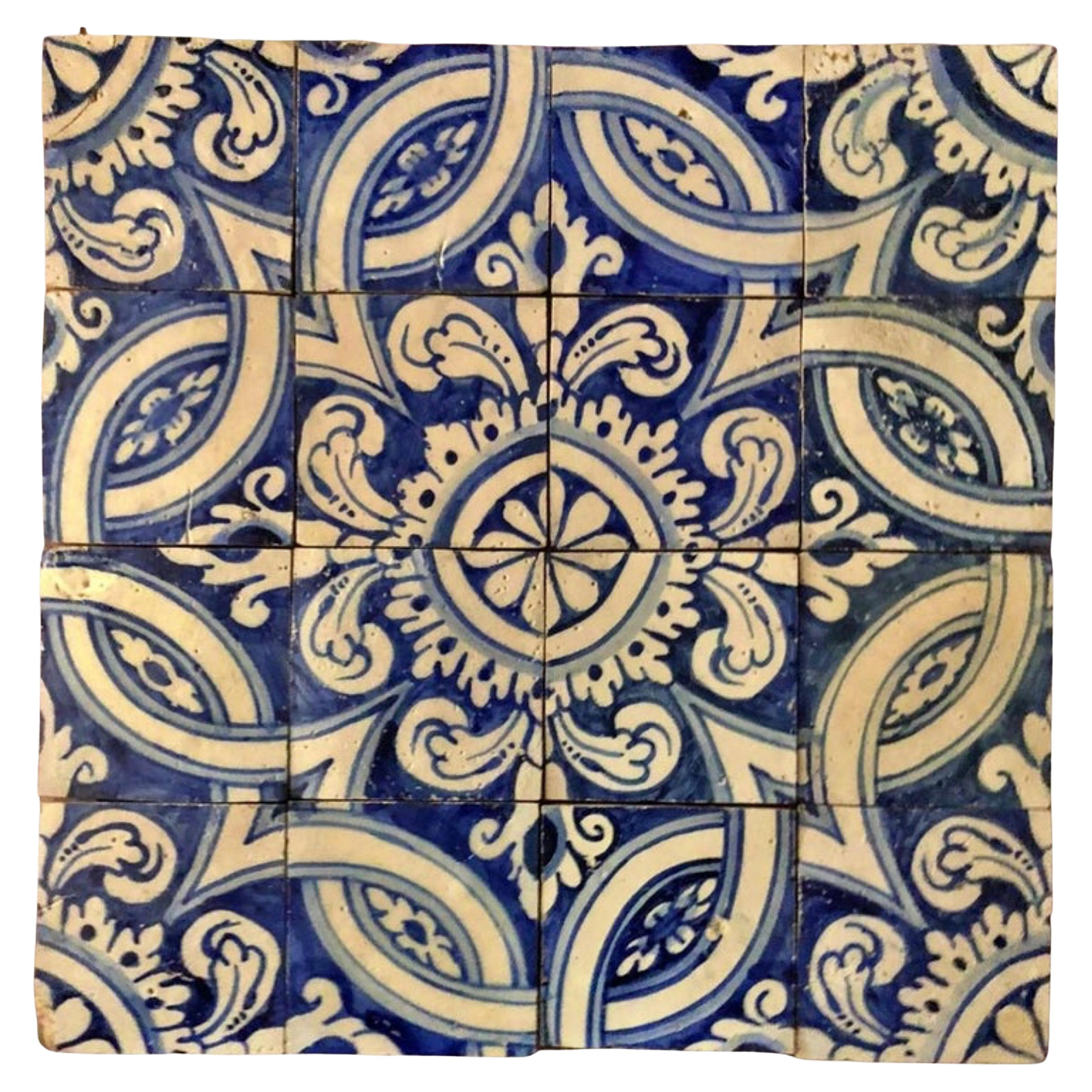 Pannello di piastrelle portoghesi del XVII secolo