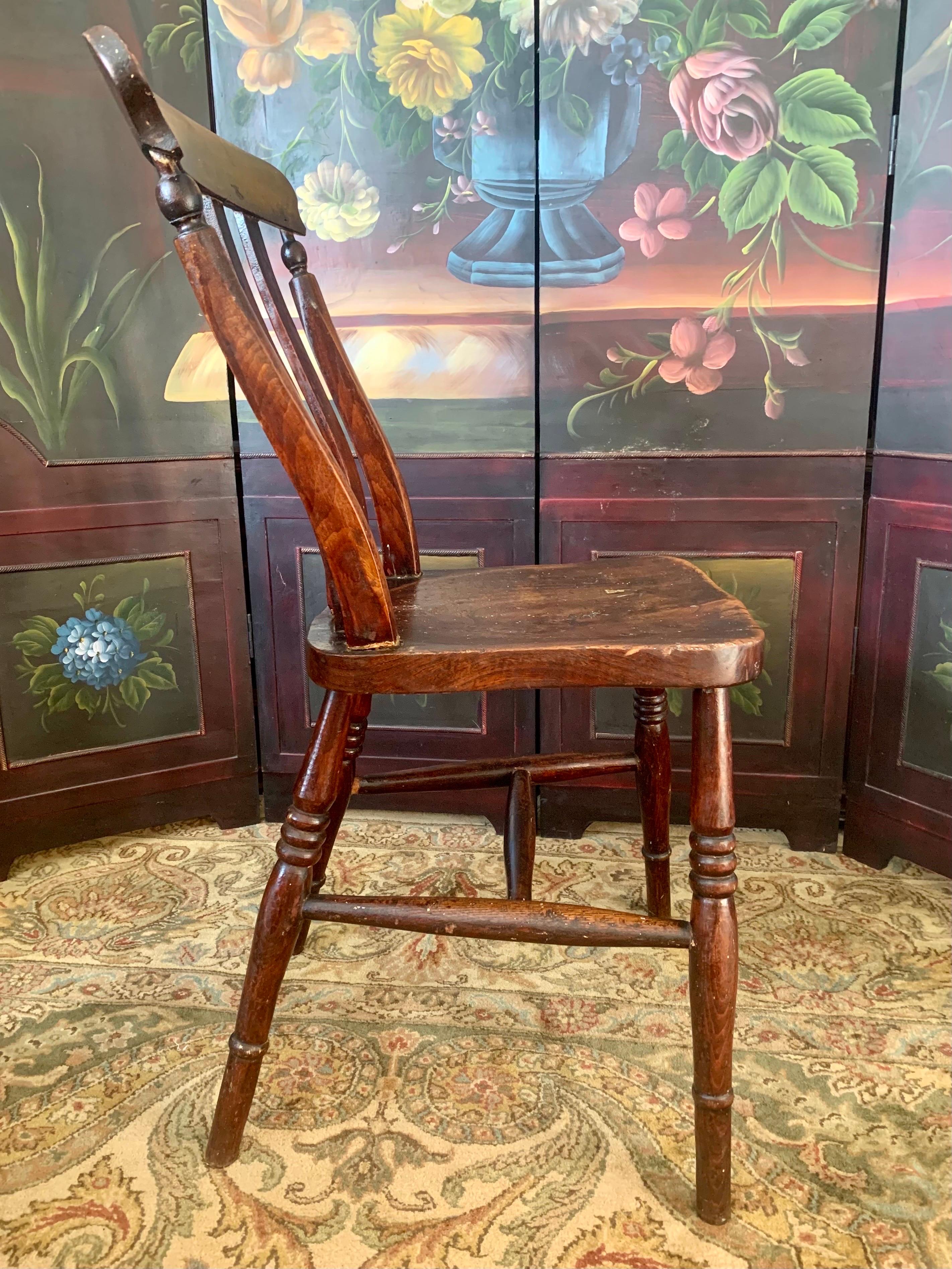 Walnut 17th Century Quaker Style Chair For Sale