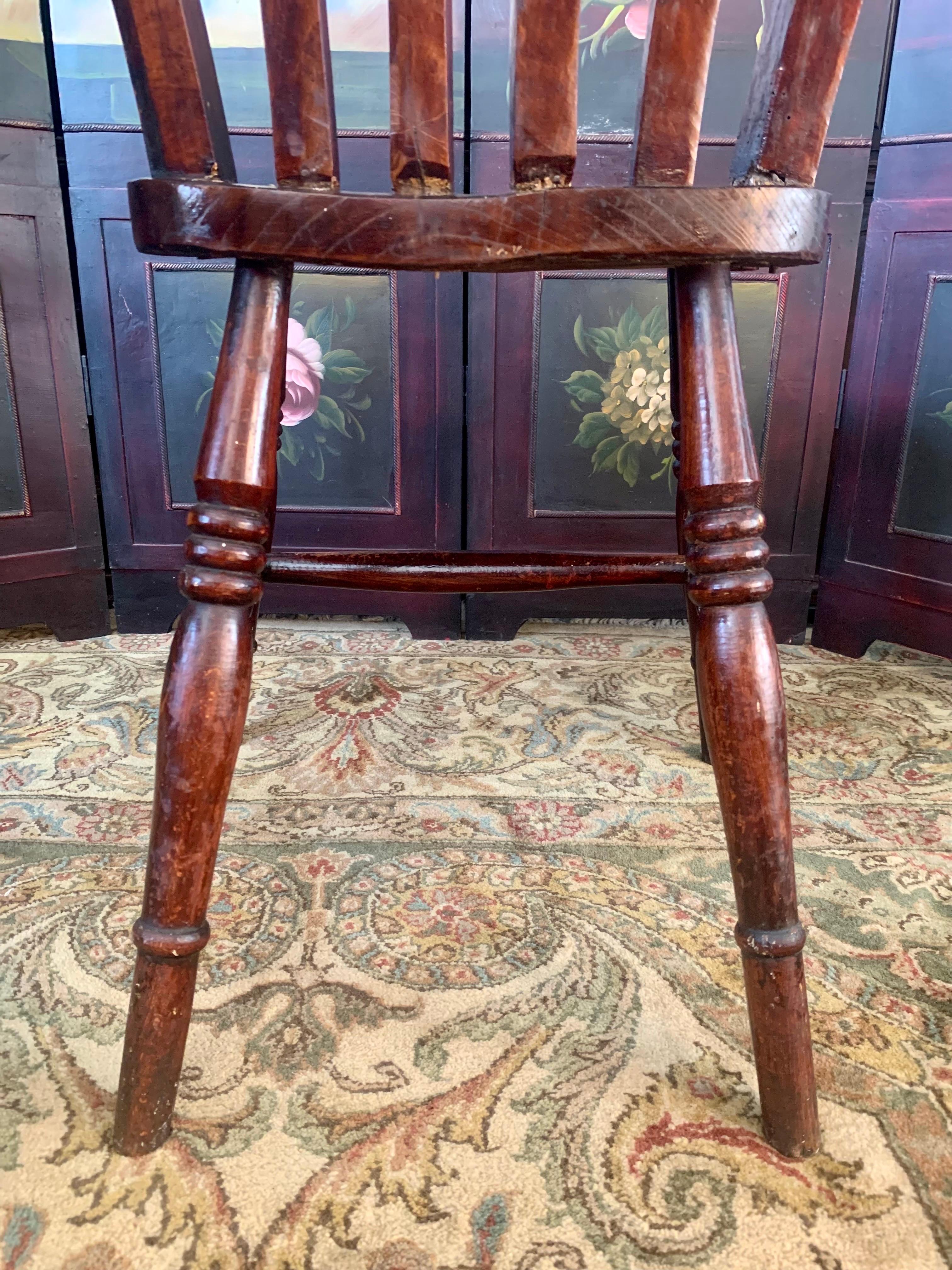 English 17th Century Quaker Style Chair For Sale