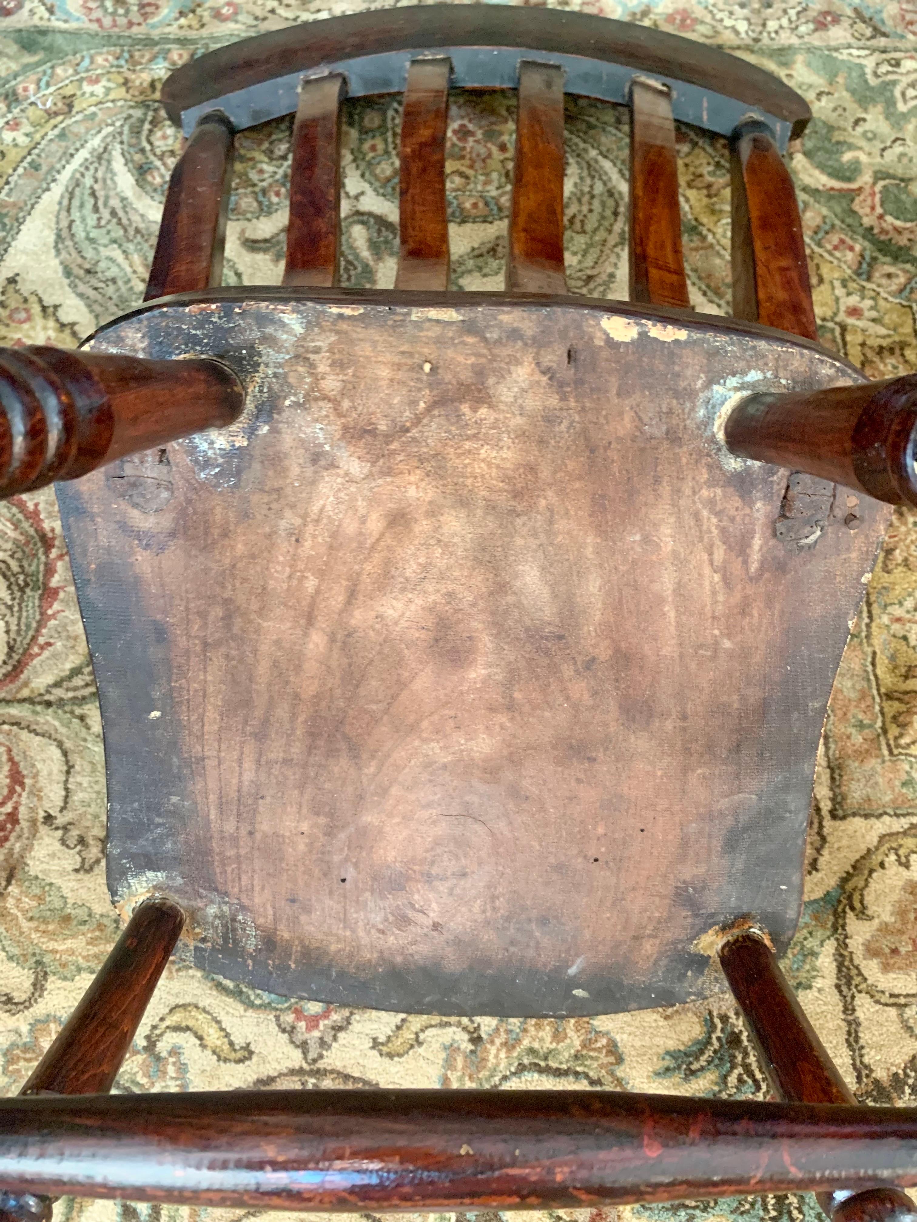 Hand-Crafted 17th Century Quaker Style Chair For Sale